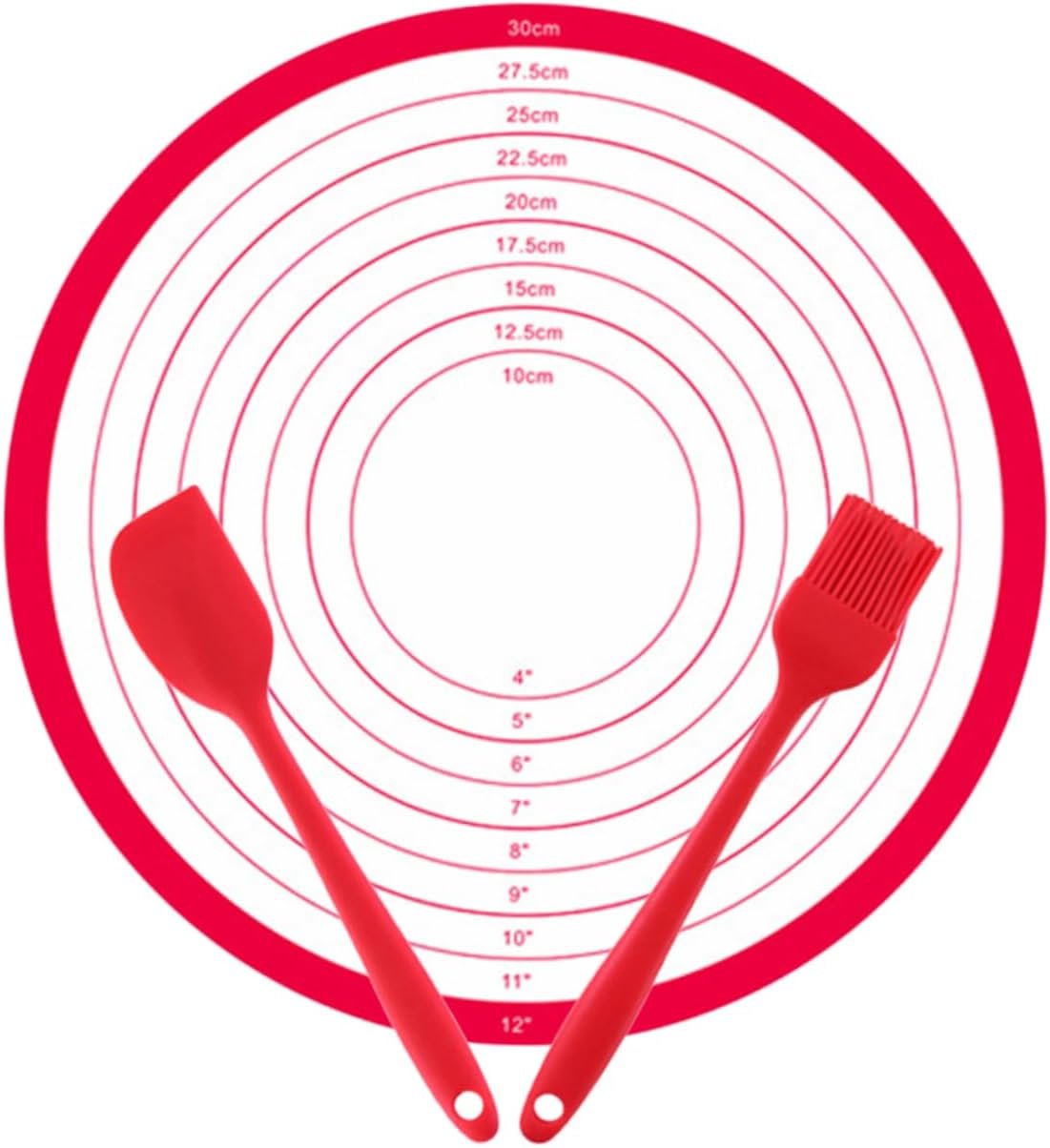 TIDTALEO 1 Set Cutting Board Pad with Scale Oven Toasters Pasties Round Pastry Mat Countertop Rolling Mat Silicone Fondant Mat Reusable Pastry Mat Silicone Rolling Mat Dough Mat