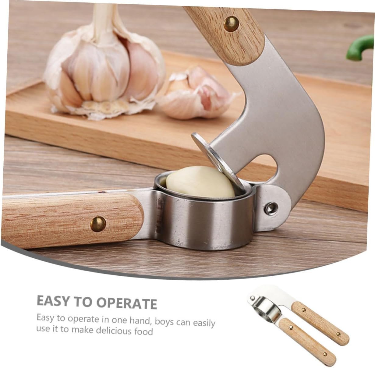 TIDTALEO Stainless Steel Garlic Press Garlic Accessory Multi Vegetable Chopper Kitchen Garlic Maker Multitools Mincer Vegetable Peeler Stainless Steel Garlic Masher Grinder Ginger