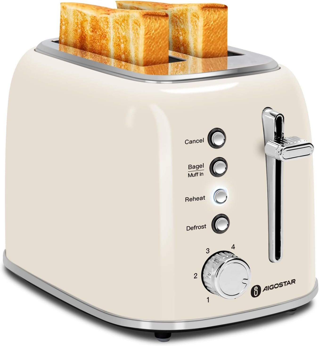 Toaster 2 Slice Waffle Maker Wide Slots Best Rated Prime Toasters, Waffle Irons Compact Stainless Steel Bread Toaster Reheat/Defrost/Cancel Functions, 7-Shade Control  Removable Crumb Tray, Black