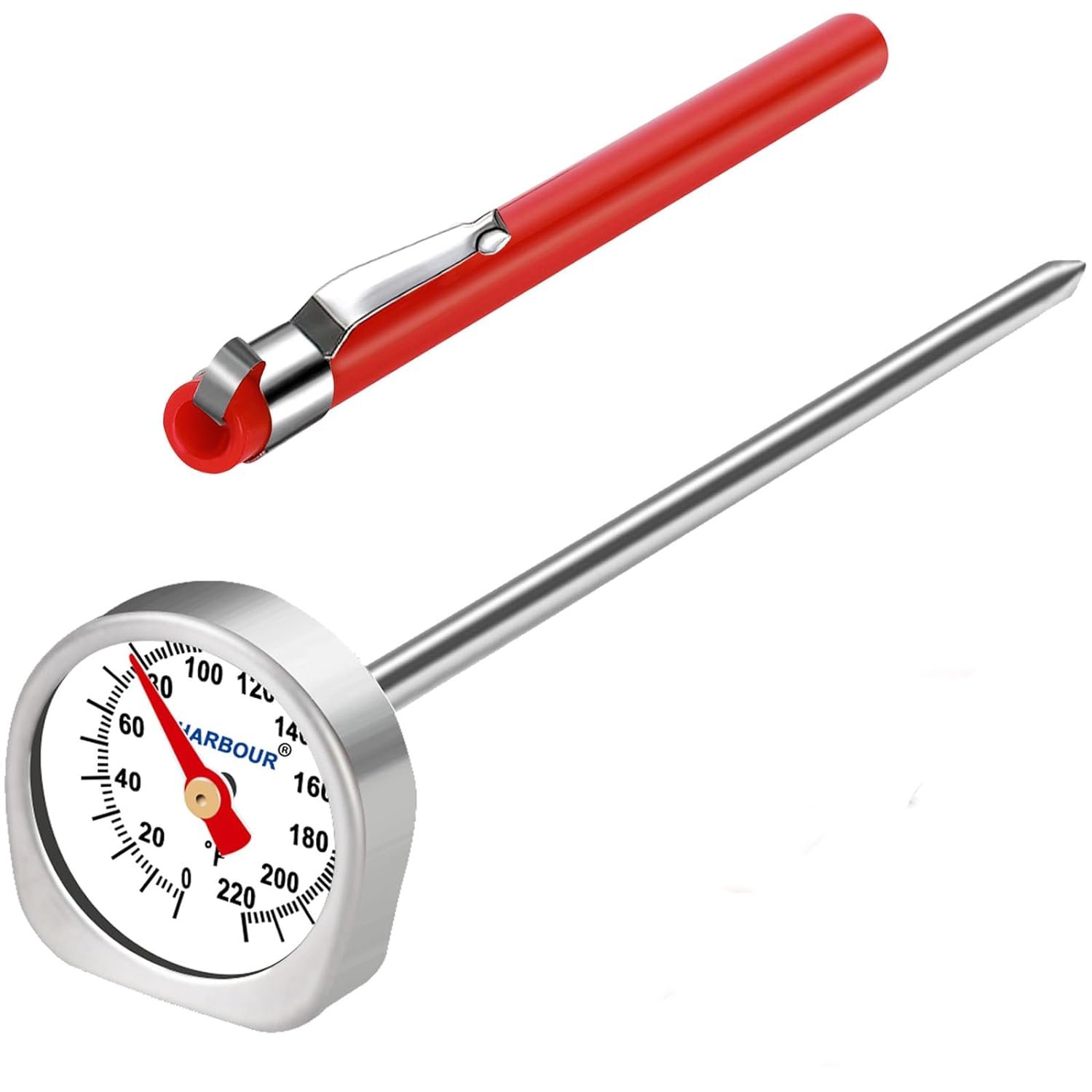 UHARBOUR Meat Thermometer Meat Thermometers for Grilling, Stainless Steel Food Thermometer, Kitchen Thermometer 1 Dial 5 Stem, 0 to 220℉, Cooking Thermometer, Meat Thermometers for Cooking UHARBOUR Meat Thermometer Meat Thermometers for Grilling, Stainless Steel Food Thermometer, Kitchen Thermometer 1 Dial 5 Stem, 0 to 220℉, Cooking Thermometer, Meat Thermometers for Cooking
