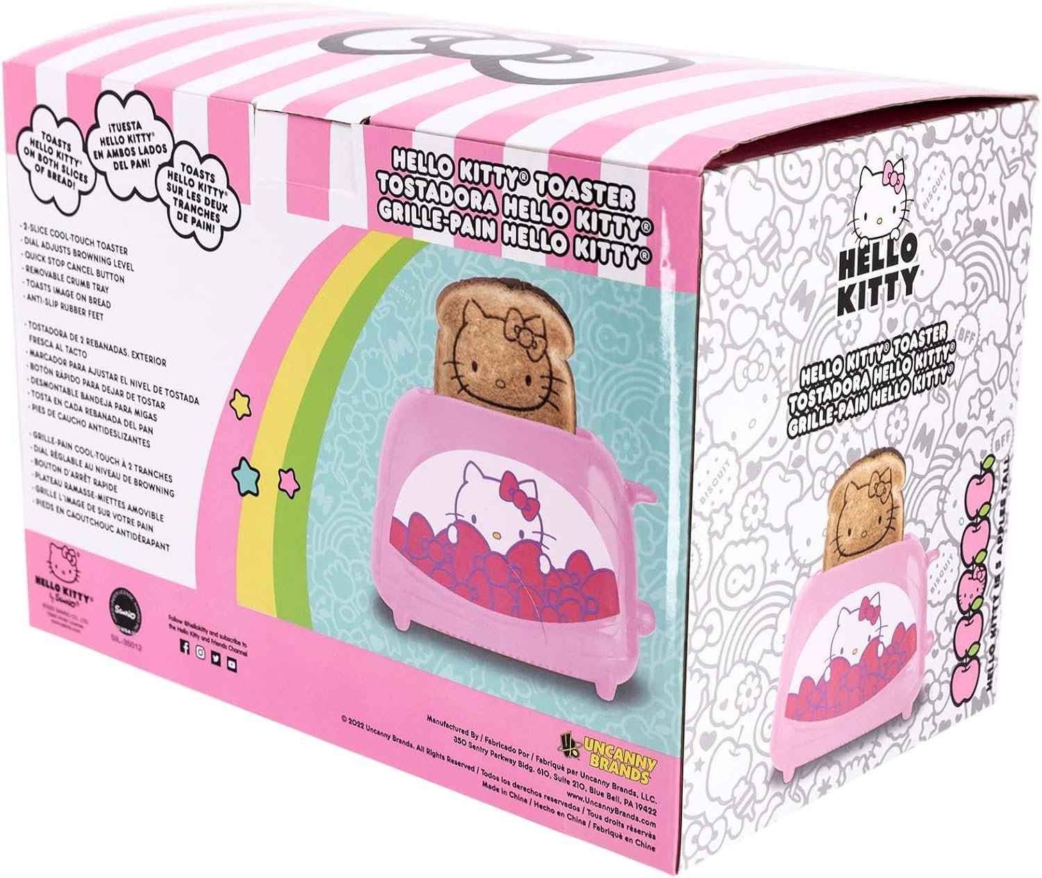 Uncanny Brands Hello Kitty Two-Slice Toaster- Toasts Your Favorite Kitty On Your Toast Uncanny Brands Hello Kitty Two-Slice Toaster- Toasts Your Favorite Kitty On Your Toast
