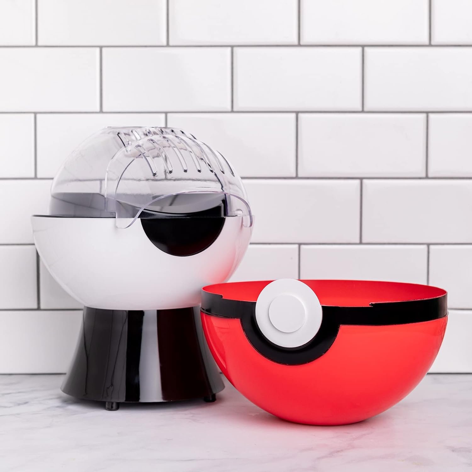 Uncanny Brands Pokémon Pokeball Popcorn Maker- Pokémon Kitchen Appliance Uncanny Brands Pokémon Pokeball Popcorn Maker- Pokémon Kitchen Appliance