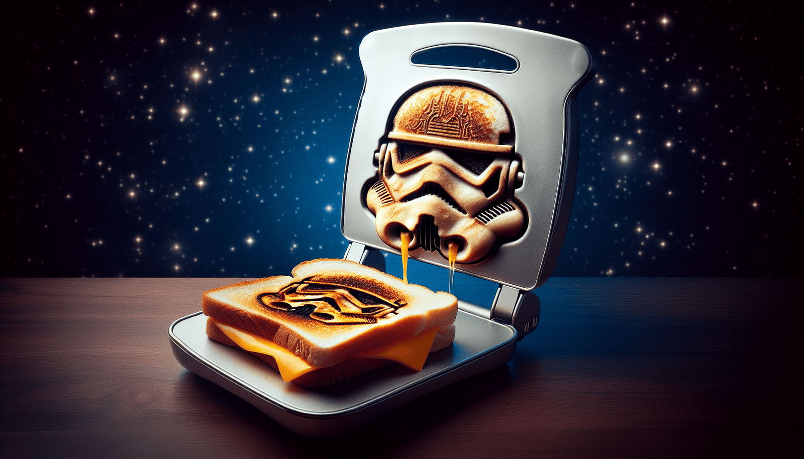 Uncanny Brands Star Wars Darth Vader and Stormtrooper Grilled Cheese Maker- Panini Press and Compact Indoor Grill- Opens 180 Degrees for Burgers, Steaks, Bacon Uncanny Brands Star Wars Darth Vader and Stormtrooper Grilled Cheese Maker- Panini Press and Compact Indoor Grill- Opens 180 Degrees for Burgers, Steaks, Bacon