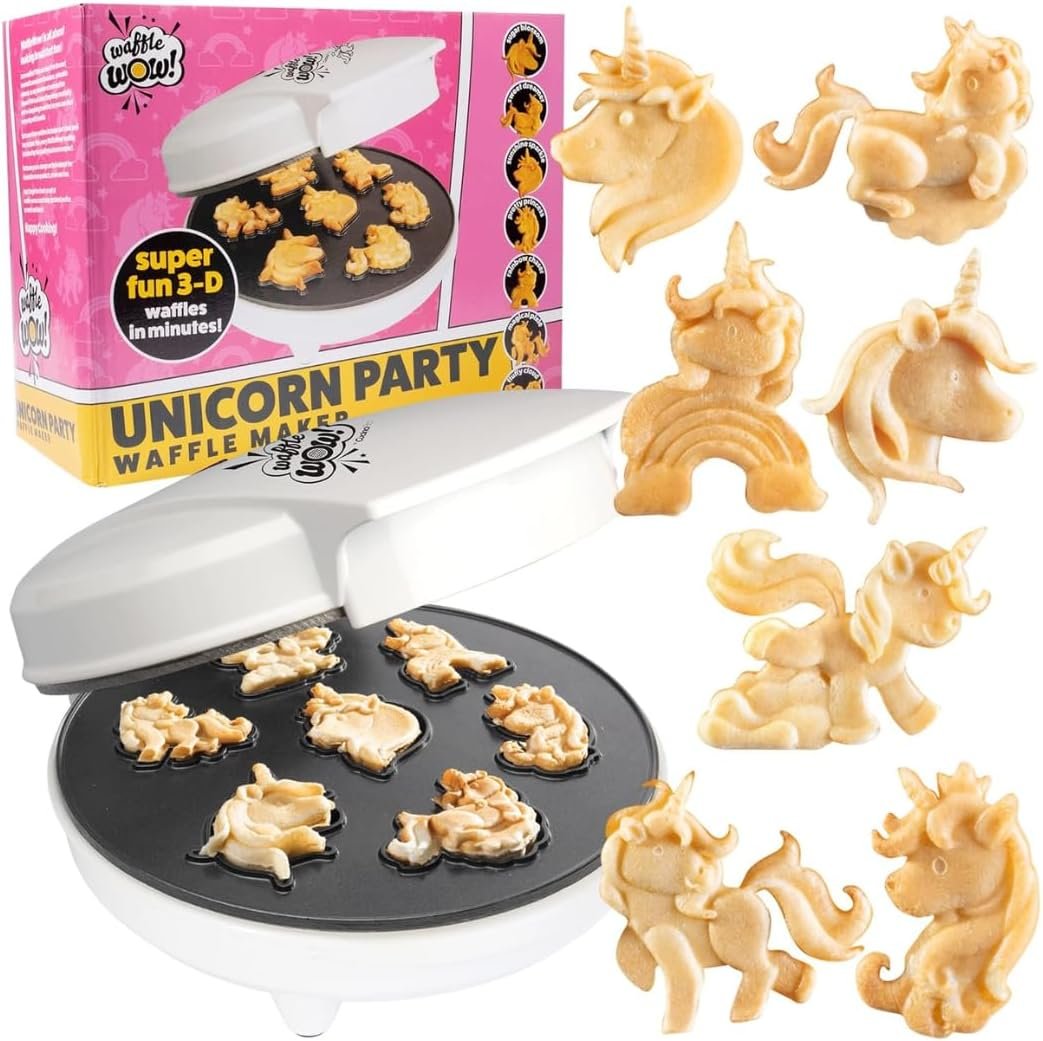 Unicorn Mini Waffle Maker- Creates 7 Different Unicorn Animal Shaped Waffles in Minutes- A Fun and Cool Magical Breakfast for Kids Adults - Electric Non-Stick Waffler Iron, Fun Gift for Girls Unicorn Mini Waffle Maker- Creates 7 Different Unicorn Animal Shaped Waffles in Minutes- A Fun and Cool Magical Breakfast for Kids Adults - Electric Non-Stick Waffler Iron, Fun Gift for Girls
