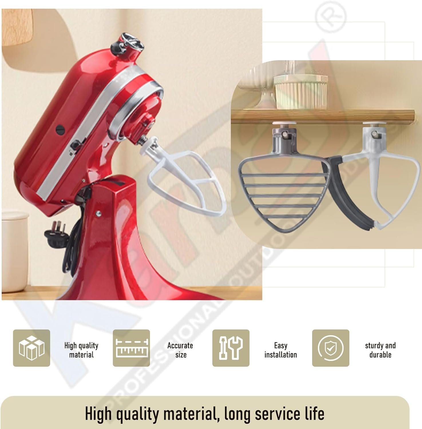 Updated Quick Install Spring and Washer  Ever-dime Accessories  Stand Mixer Attachment Holders Kit for KitchenAid Mixers, Protect and Increase the life of Mixer Updated Quick Install Spring and Washer  Ever-dime Accessories  Stand Mixer Attachment Holders Kit for KitchenAid Mixers, Protect and Increase the life of Mixer