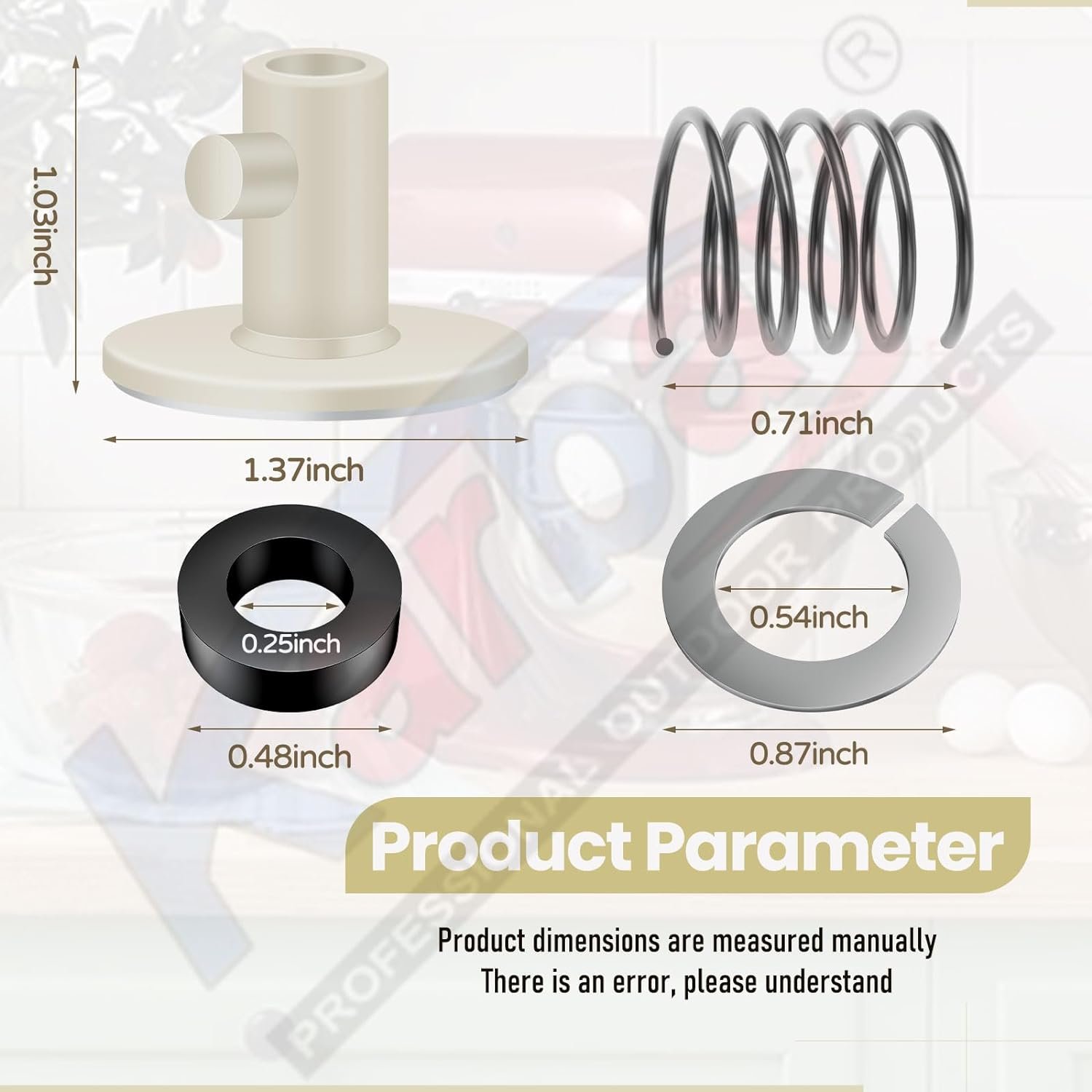 Updated Quick Install Spring and Washer  Ever-dime Accessories  Stand Mixer Attachment Holders Kit for KitchenAid Mixers, Protect and Increase the life of Mixer Updated Quick Install Spring and Washer  Ever-dime Accessories  Stand Mixer Attachment Holders Kit for KitchenAid Mixers, Protect and Increase the life of Mixer