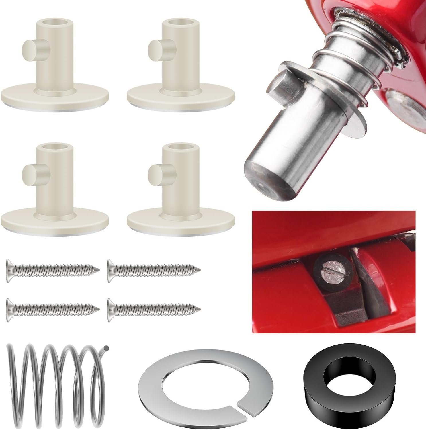 Updated Quick Install Spring and Washer  Ever-dime Accessories  Stand Mixer Attachment Holders Kit for KitchenAid Mixers, Protect and Increase the life of Mixer Updated Quick Install Spring and Washer  Ever-dime Accessories  Stand Mixer Attachment Holders Kit for KitchenAid Mixers, Protect and Increase the life of Mixer