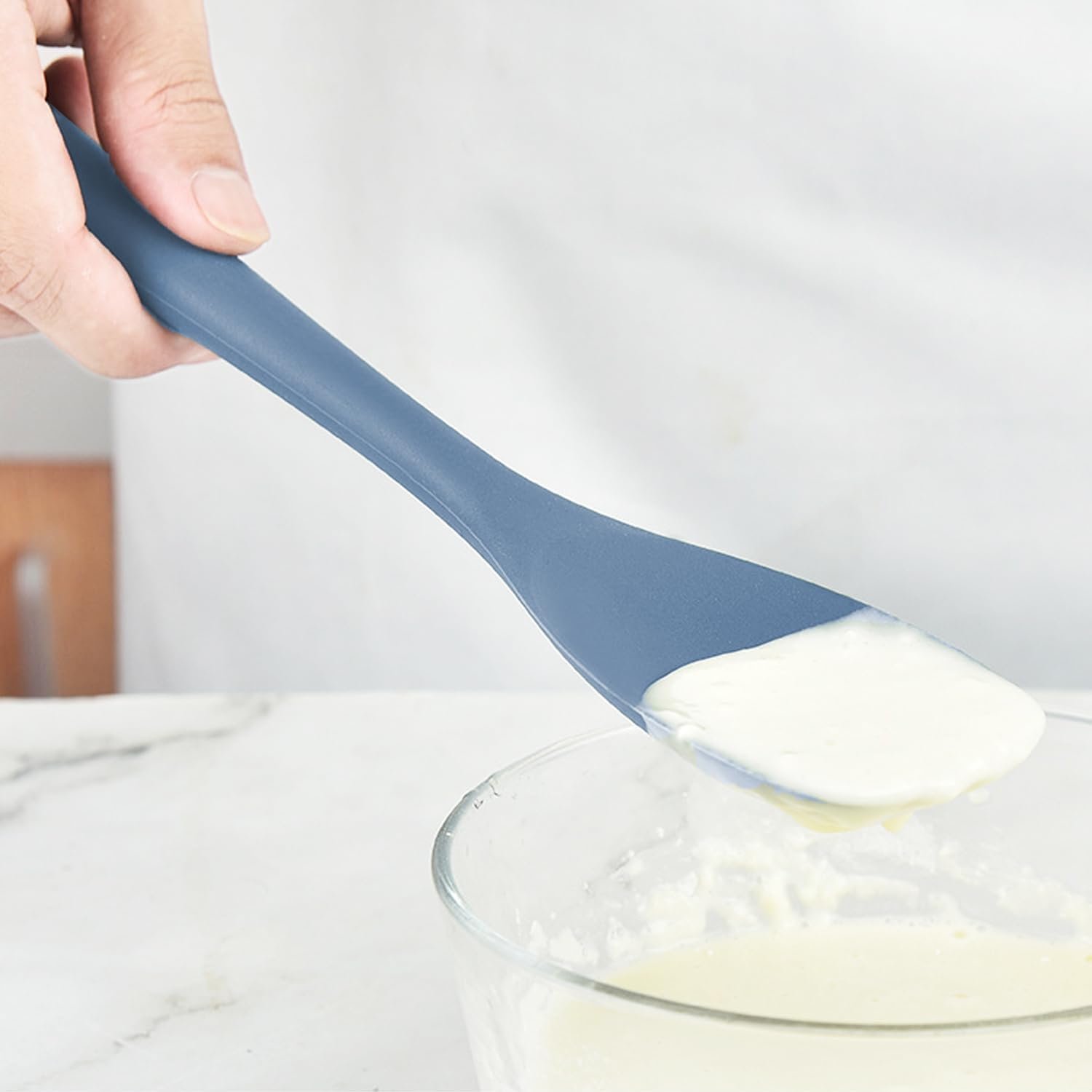 Upgrade Silicone Spatula Spoon Set,VOVOLY Heat Resistant Rubber Spoonula, Seamless Non-Stick Flexible Scrapers for Baking Mixing Tool,3 Pack,