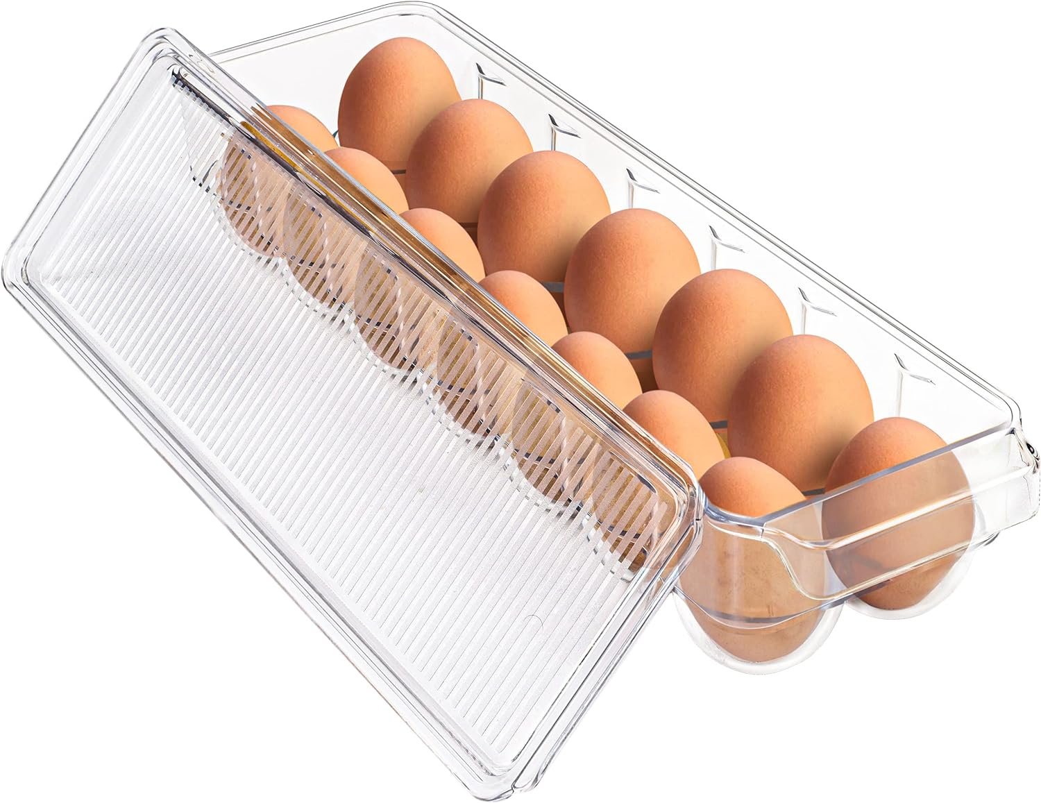 Utopia Home Egg Container For Refrigerator - 14 Egg Holder With Lid  Handle, Egg Storage  Tray (Clear, Pack of 1)