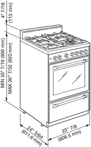 VEFSGG244NE 24 Pro-Style All Gas Freestanding Range Oven Convection Matte Black