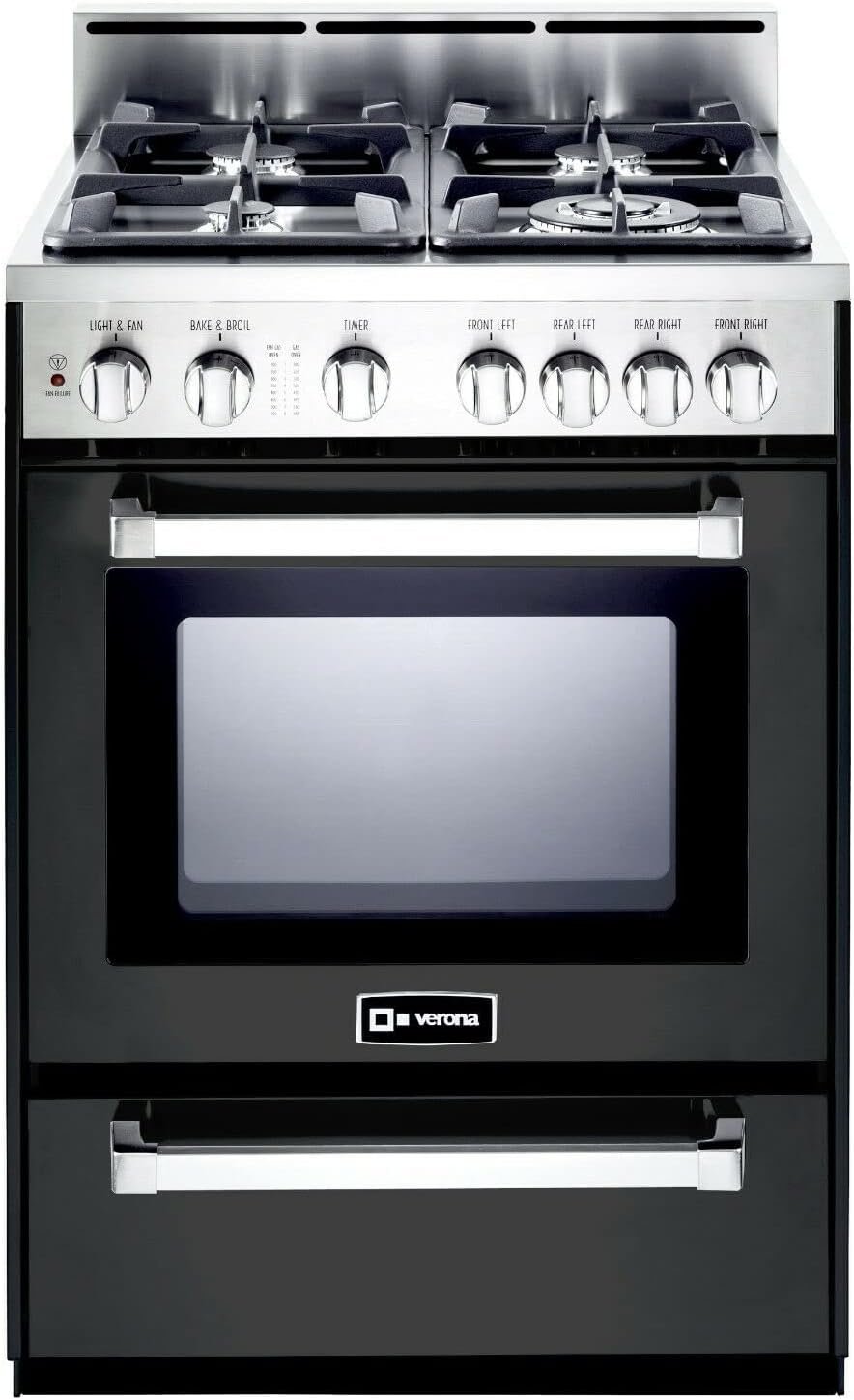VEFSGG244NE 24 Pro-Style All Gas Freestanding Range Oven Convection Matte Black