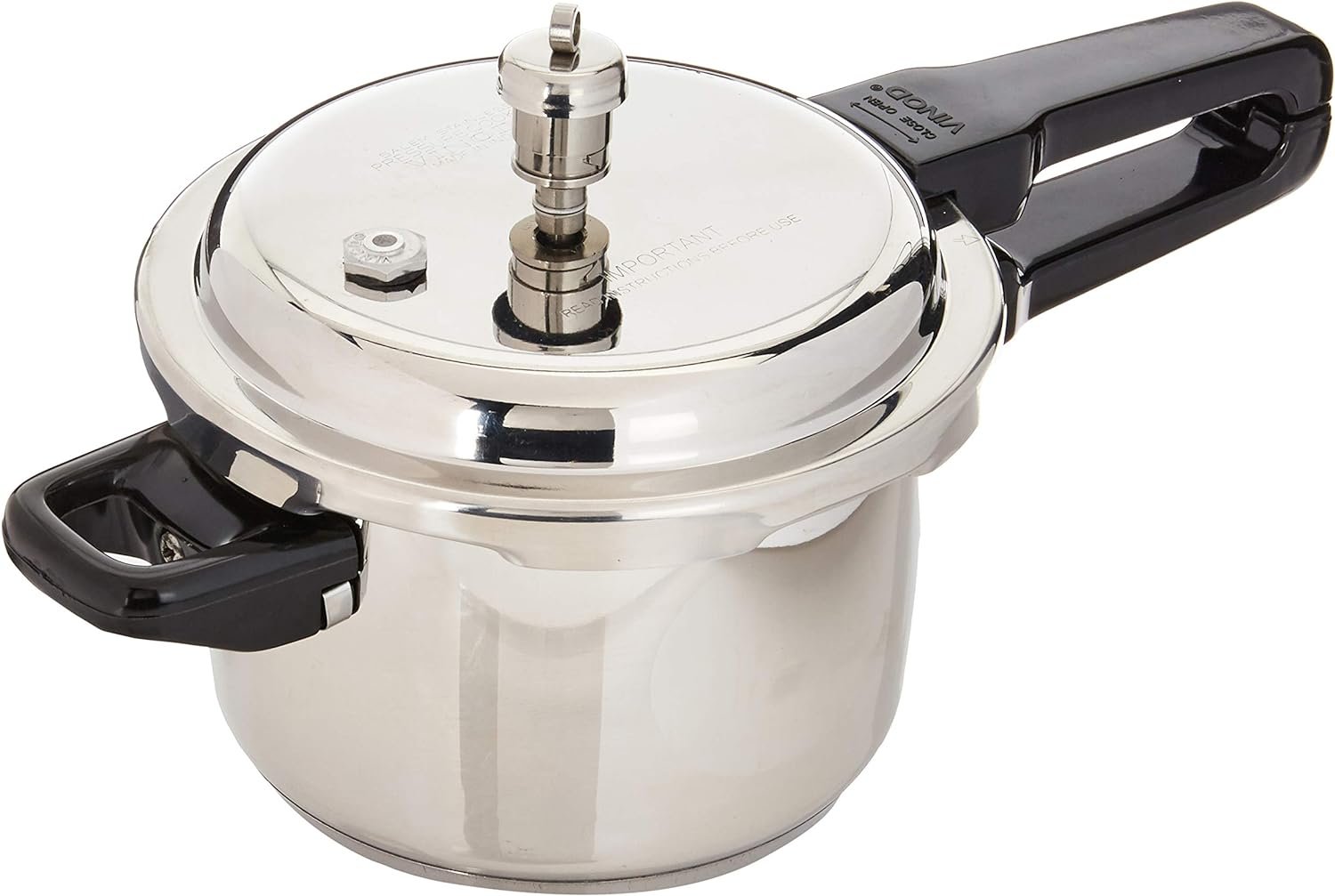 Vinod V-3L Stainless Steel Sandwich Bottom Pressure Cooker, 3-Liter, Medium, Silver Vinod V-3L Stainless Steel Sandwich Bottom Pressure Cooker, 3-Liter, Medium, Silver