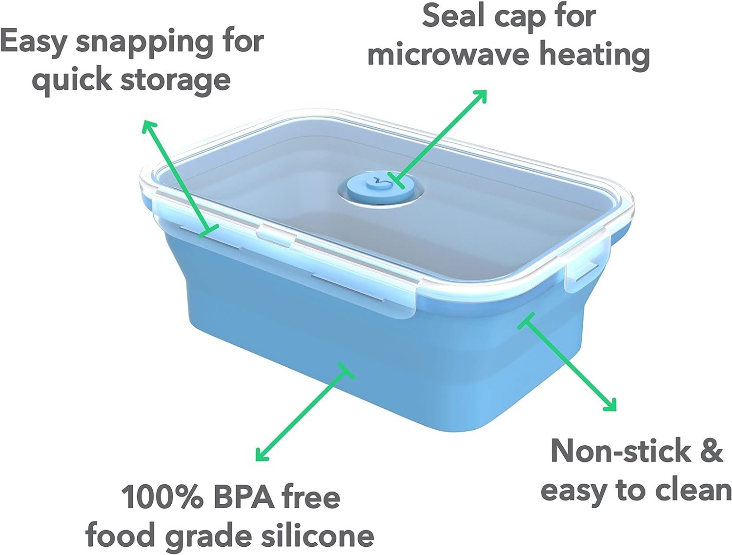 Vremi Silicone Food Storage Containers with BPA Free Airtight Plastic Lids - Set of 4 Small and Large Collapsible Meal Prep Container for Kitchen Lunch Boxes - Microwave and Freezer Safe Vremi Silicone Food Storage Containers with BPA Free Airtight Plastic Lids - Set of 4 Small and Large Collapsible Meal Prep Container for Kitchen Lunch Boxes - Microwave and Freezer Safe