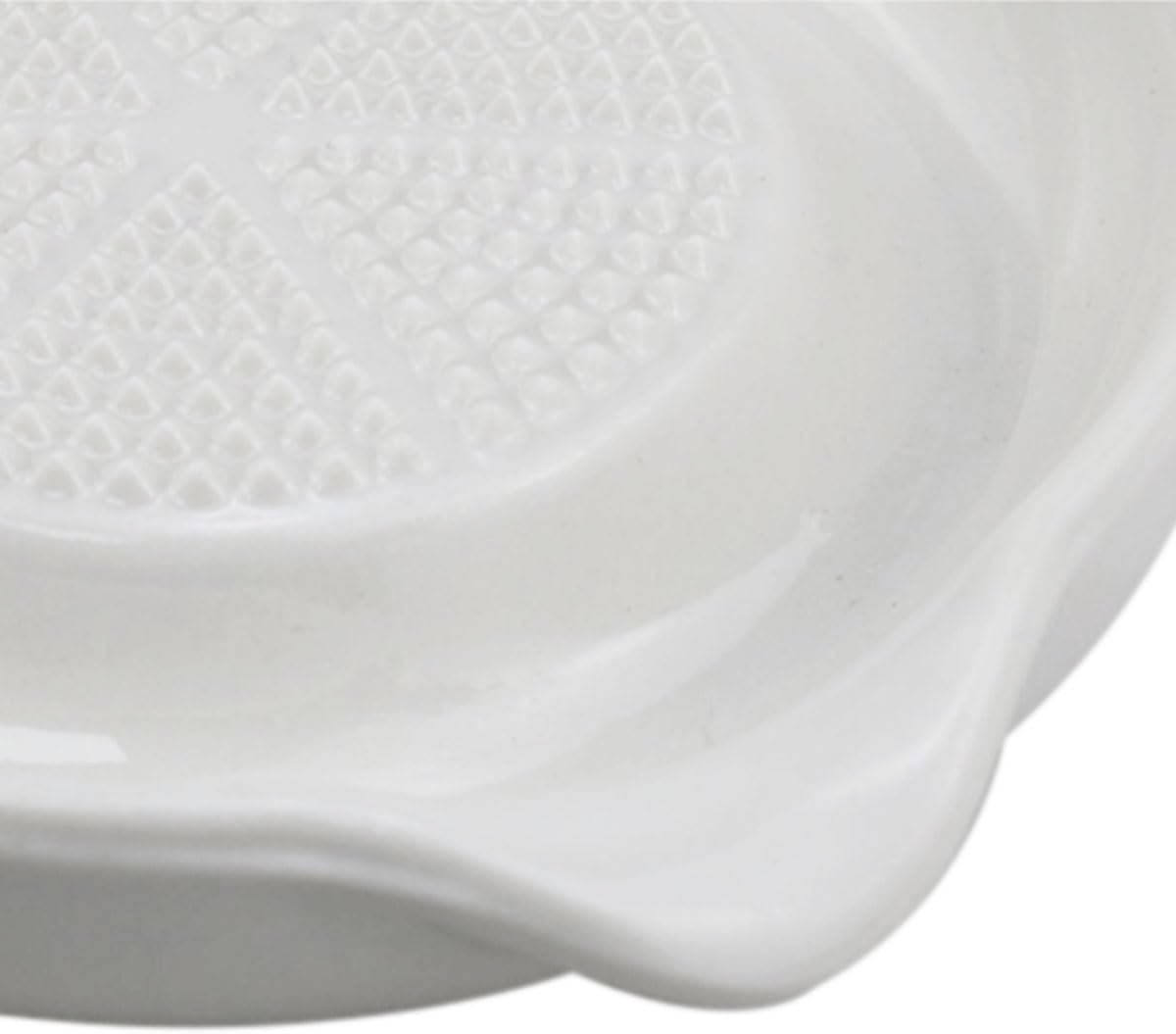 Wantane Garlic grater plate grate plate 4.4-inch grater board For ginger, garlic, onion, cheese, lemon, chocolate, vegetables and fruits (white) -1 pcs