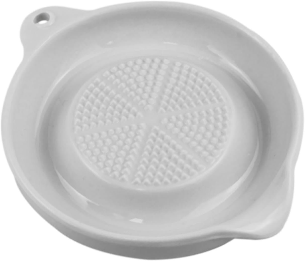 Wantane Garlic grater plate grate plate 4.4-inch grater board For ginger, garlic, onion, cheese, lemon, chocolate, vegetables and fruits (white) -1 pcs