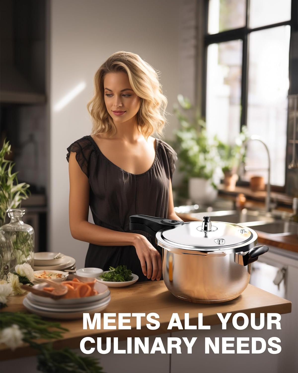 WantJoin Pressure Cooker, 12 Quart Stainless Steel Pressure Canner, Induction Compatible Cookware with Spring Valve Safeguard Devices,Compatible with Gas Induction Cooker WantJoin Pressure Cooker, 12 Quart Stainless Steel Pressure Canner, Induction Compatible Cookware with Spring Valve Safeguard Devices,Compatible with Gas Induction Cooker