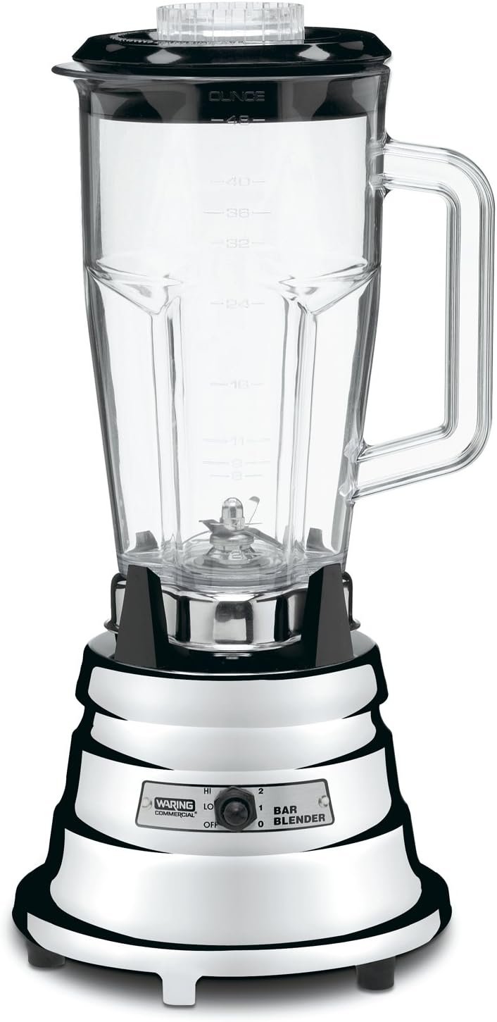 Waring Commercial BB900S 1/2 HP Chrome Bar Blender with 32-Ounce Stainless Steel Container, 1-Quart, Silver Waring Commercial BB900S 1/2 HP Chrome Bar Blender with 32-Ounce Stainless Steel Container, 1-Quart, Silver