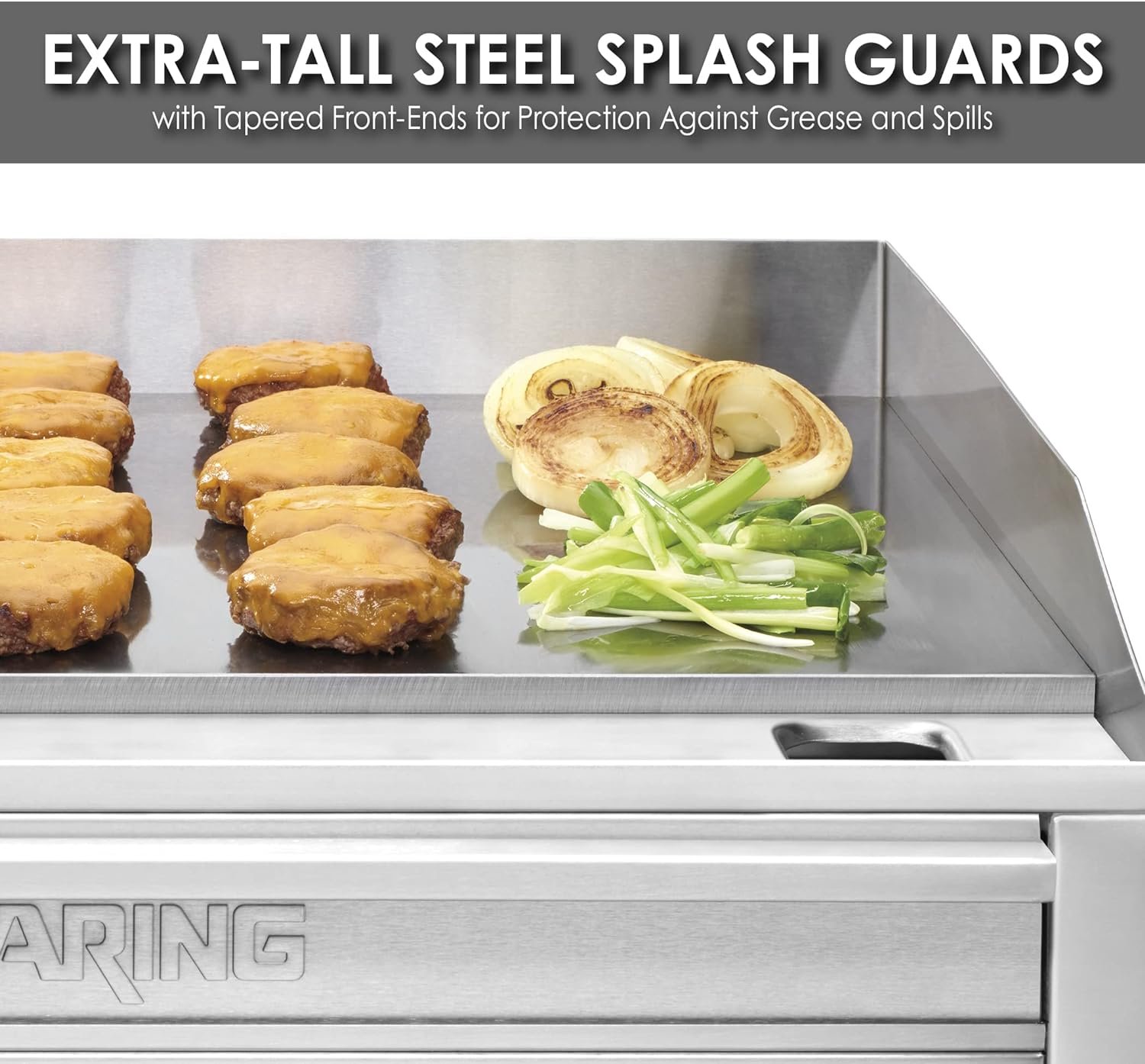 Waring Commercial WGR140X Countertop Electric Griddle, 14 Cooking Surface, 120V, 1800W, 5-15 Phase Plug,Silver
