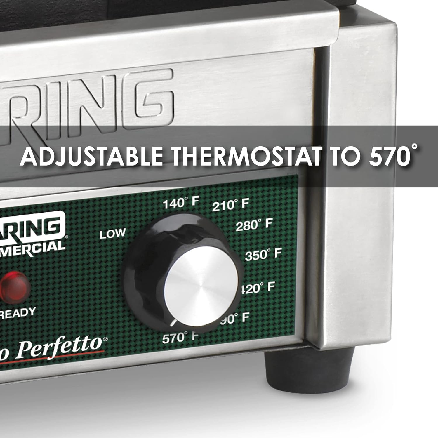 Waring Commercial WPG150 Compact Italian-Style Panini Grill, 120-volt, Silver