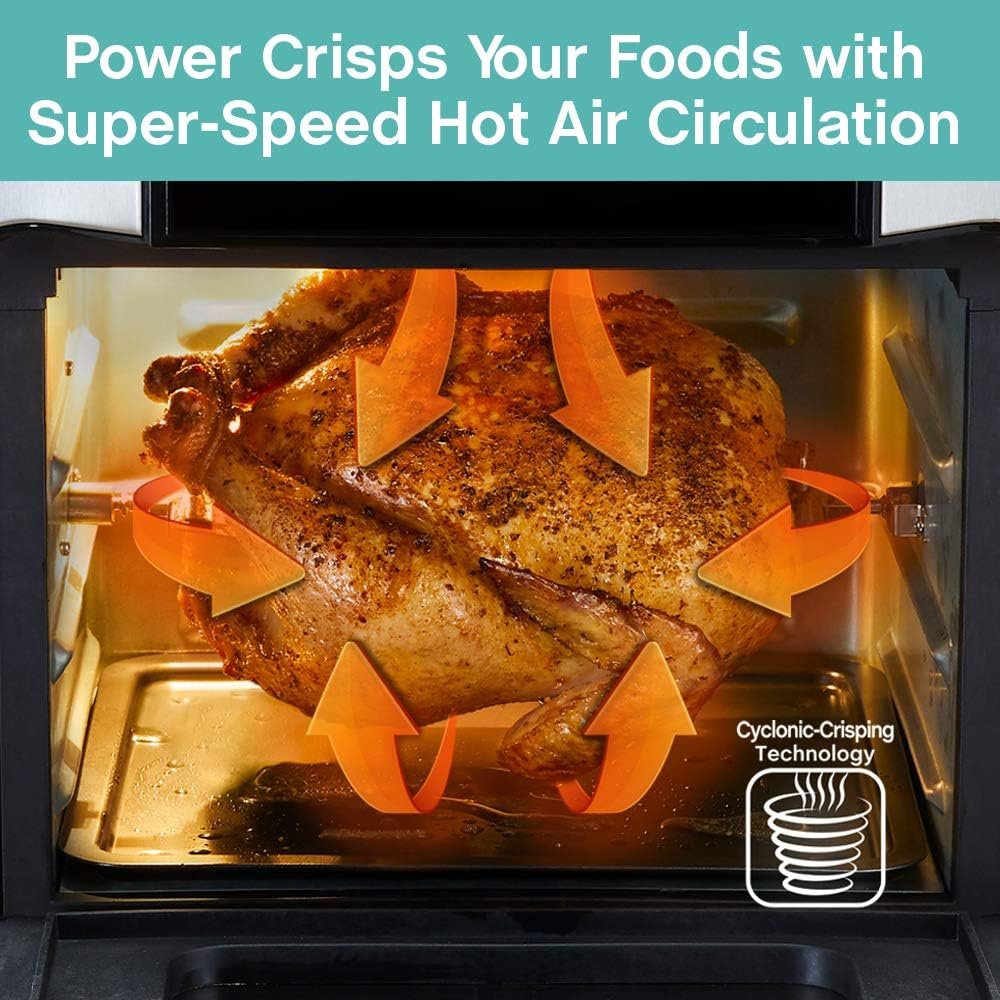 West Bend AFWB12BK13 Electric Air Fryer Oven, Countertop Air Fryer Rotisserie Combo with 10 Digital Quick Menu Presets, 1700 W, 12.6 Qt, Black West Bend AFWB12BK13 Electric Air Fryer Oven, Countertop Air Fryer Rotisserie Combo with 10 Digital Quick Menu Presets, 1700 W, 12.6 Qt, Black