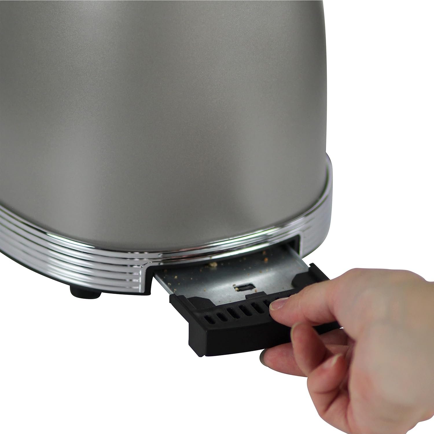 West Bend Toaster 2 Slice Retro-Styled Stainless Steel with 4 Functions and 6 Shade Settings, 850-Watts, Gray