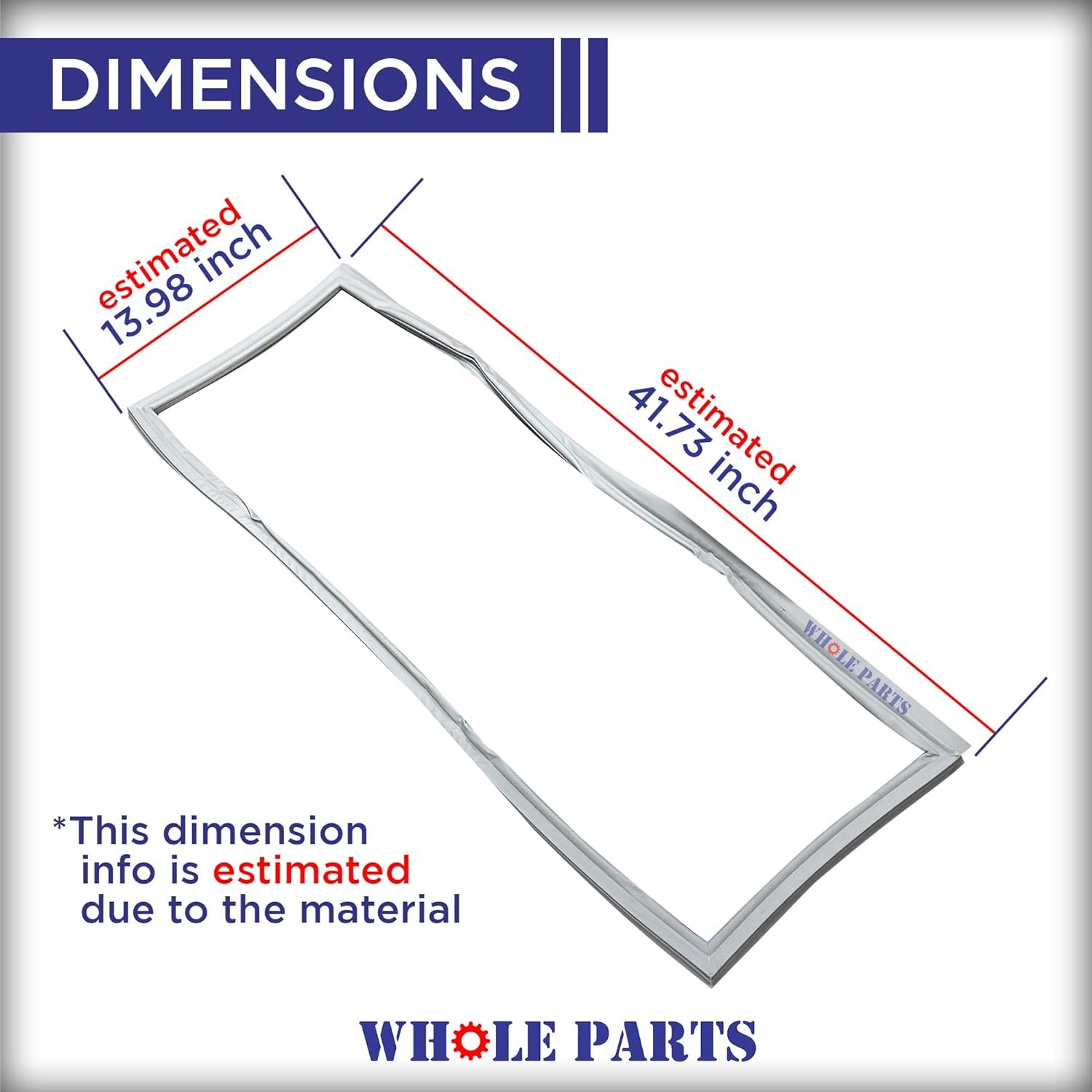 Whole Parts Refrigerator Door Gasket (Left Side, Gray Color) Part# W10830048 - Replacement and Compatible with Some Maytag, Whirlpool and Kenmore Refrigerators Whole Parts Refrigerator Door Gasket (Left Side, Gray Color) Part# W10830048 - Replacement and Compatible with Some Maytag, Whirlpool and Kenmore Refrigerators
