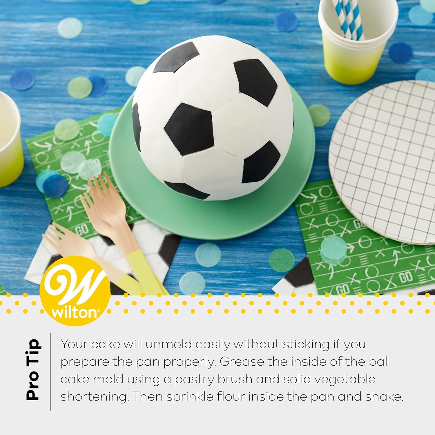 Wilton 3-D Sports Ball 6-Inch Aluminum Cake Pan Set