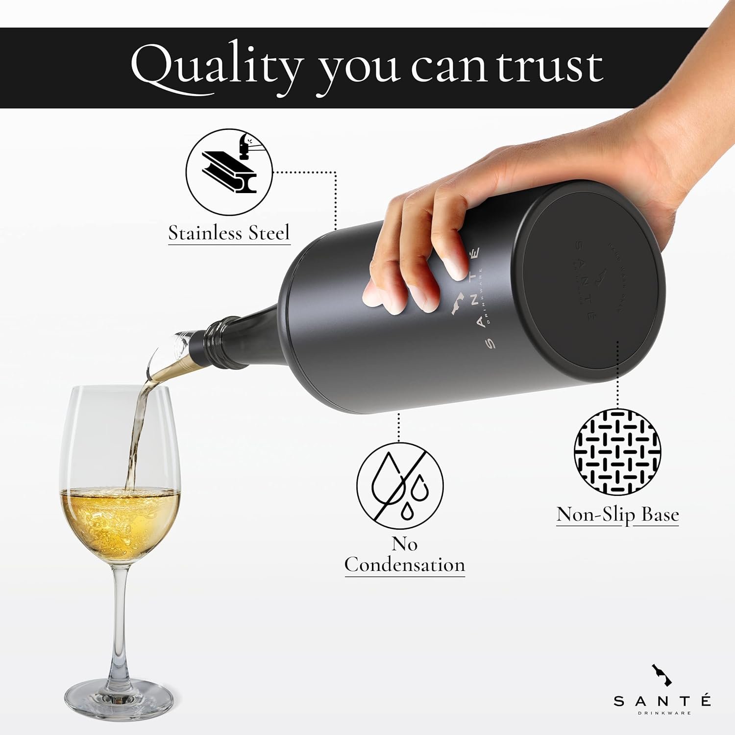 Wine Chiller Bucket Stick - Keeps Wine Champagne Chilled For Hours - Perfect Gift For Wine Lovers - Portable - Drip-Free Pourer and Aerator - Fits Most 750ml Bottles (White) Wine Chiller Bucket Stick - Keeps Wine Champagne Chilled For Hours - Perfect Gift For Wine Lovers - Portable - Drip-Free Pourer and Aerator - Fits Most 750ml Bottles (White)