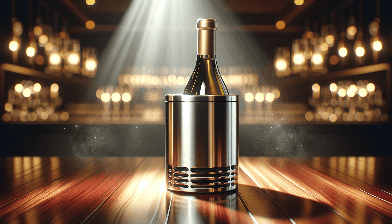Wine Chiller, Stainless Steel Single Bottle Wine Cooler, Portable Wine Bottle Chiller for 750ml Wine Champagne