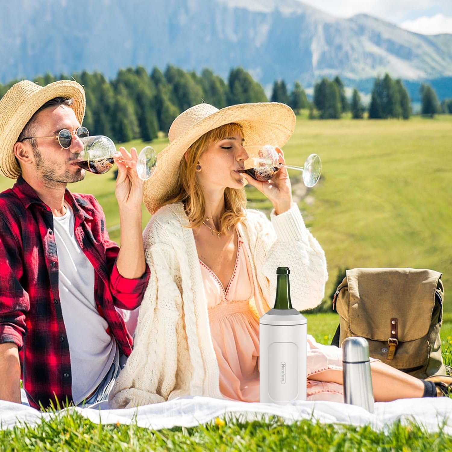 Wine Chillers for Bottles-Ideal Gift for Wine Lovers,Stainless Steel Wine Cooler Chiller Bucket,Champagne Cooler Sleeve-Vacuum-Insulated Wine Bottle Cooler Sleeve for Long-Lasting Temperature Control