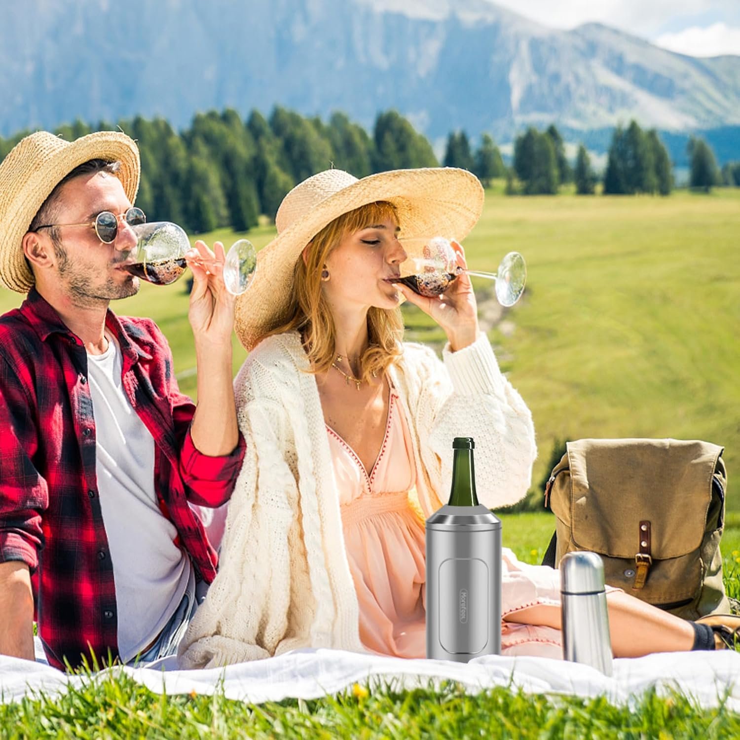 Wine Chillers for Bottles-Ideal Gift for Wine Lovers,Stainless Steel Wine Cooler Chiller Bucket,Champagne Cooler Sleeve-Vacuum-Insulated Wine Bottle Cooler Sleeve for Long-Lasting Temperature Control