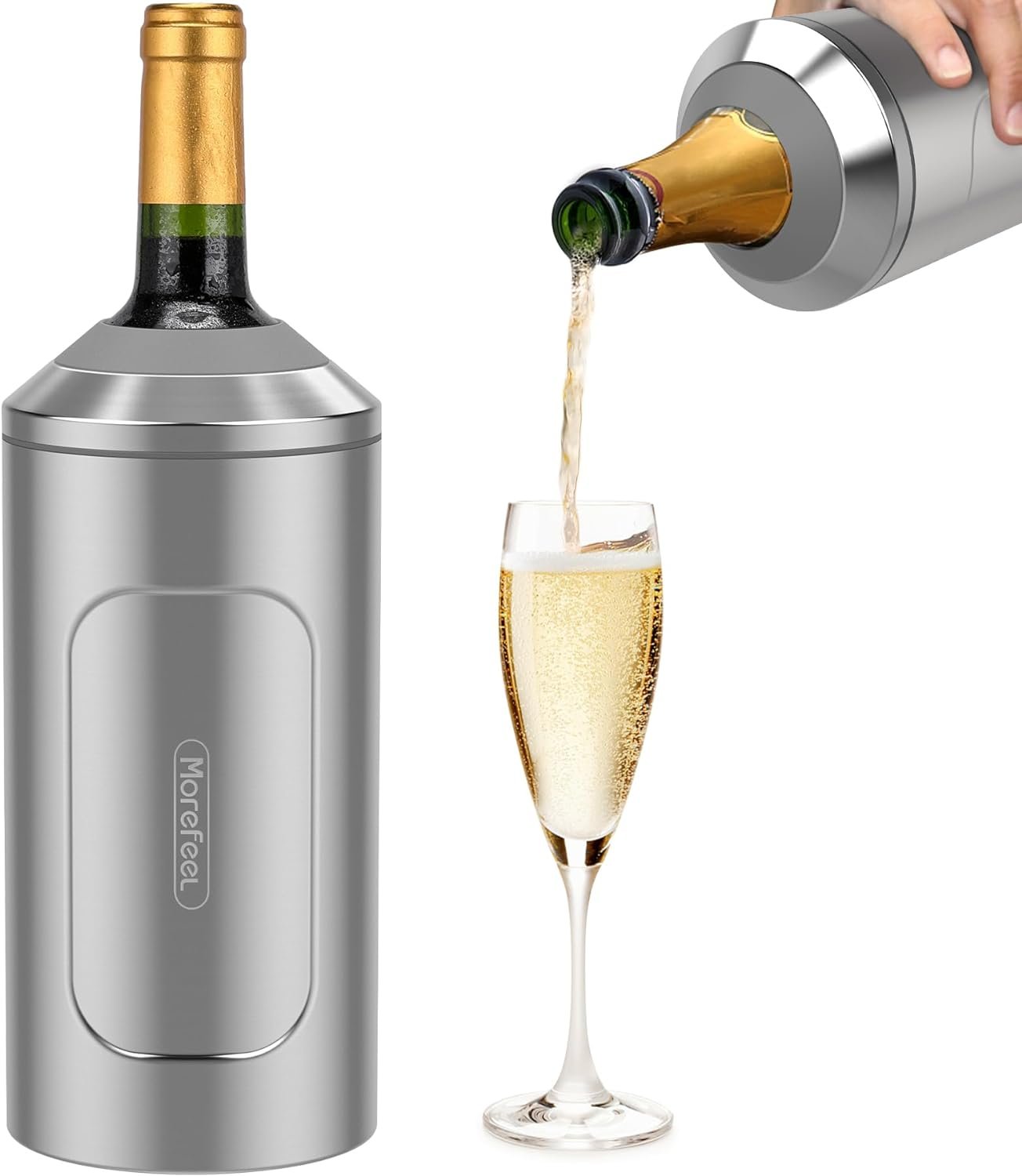 Wine Chillers for Bottles-Ideal Gift for Wine Lovers,Stainless Steel Wine Cooler Chiller Bucket,Champagne Cooler Sleeve-Vacuum-Insulated Wine Bottle Cooler Sleeve for Long-Lasting Temperature Control