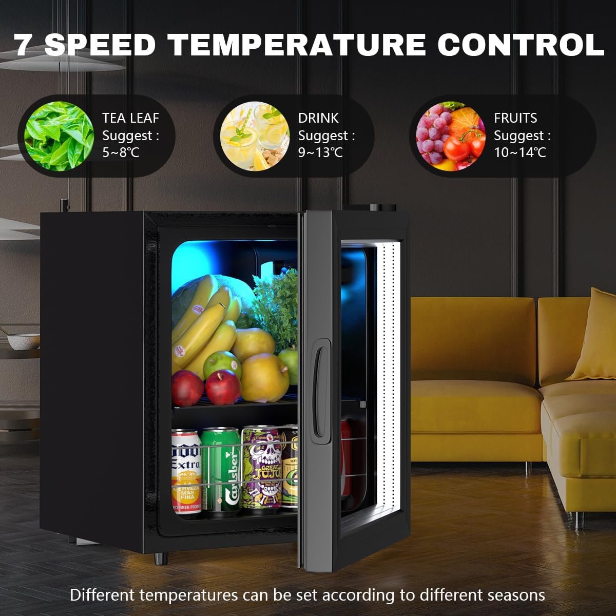 Wine Cooler Refrigerator Small Mini Fridge Freestanding Beverage Cooler, 75 Can Beverage Refrigerator with Adjustable Shelving Glass Door for Beer Soda or Wine Perfect Office Home or Bar Black Wine Cooler Refrigerator Small Mini Fridge Freestanding Beverage Cooler, 75 Can Beverage Refrigerator with Adjustable Shelving Glass Door for Beer Soda or Wine Perfect Office Home or Bar Black