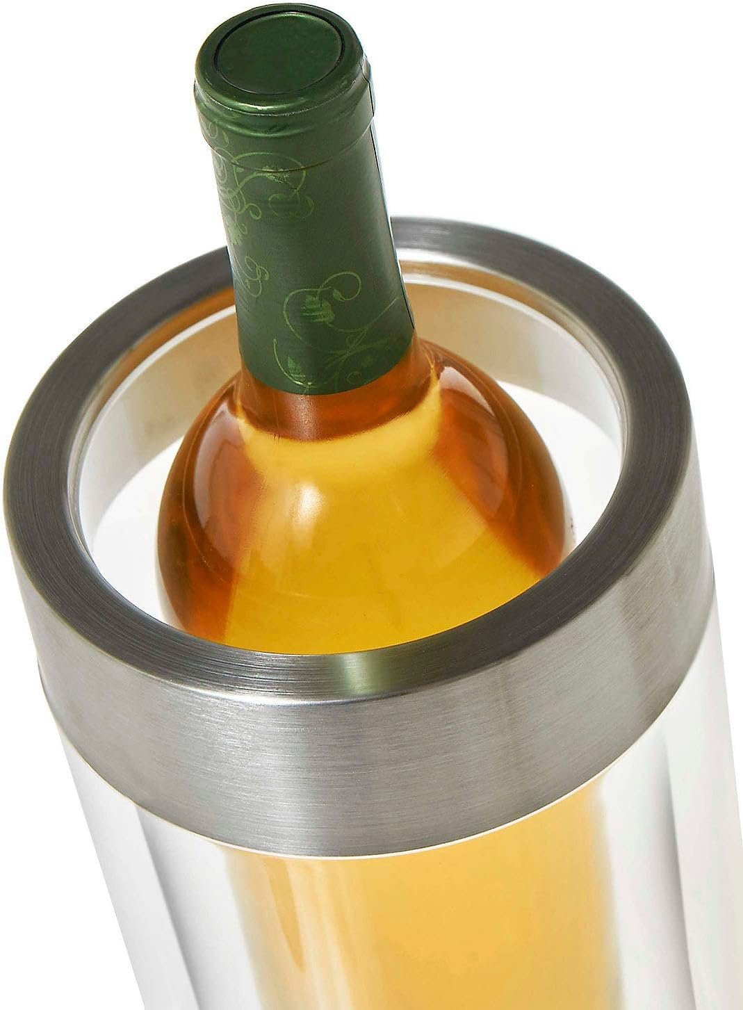 Wine Enthusiast Double Wall Iceless Wine Bottle Chiller – Premium Thermal Insulated Single Bottle Bucket for Tabletop Cooling Wine Enthusiast Double Wall Iceless Wine Bottle Chiller – Premium Thermal Insulated Single Bottle Bucket for Tabletop Cooling