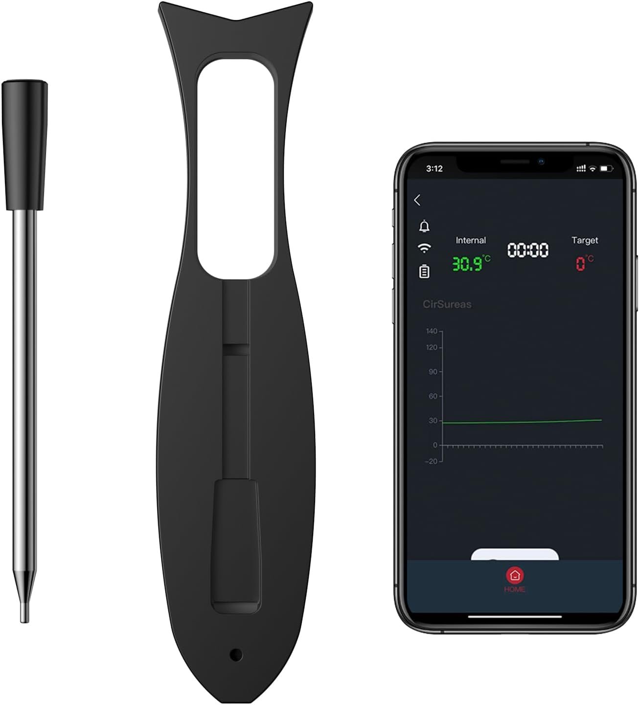 Wireless Meat Thermometer- Bluetooth Meat Thermometer with Smart APP Control -Food Thermometer for Grilling and Smoking - Digital BBQ Meat Thermometer-Oven Thermometer for Electric Oven Wireless Meat Thermometer- Bluetooth Meat Thermometer with Smart APP Control -Food Thermometer for Grilling and Smoking - Digital BBQ Meat Thermometer-Oven Thermometer for Electric Oven