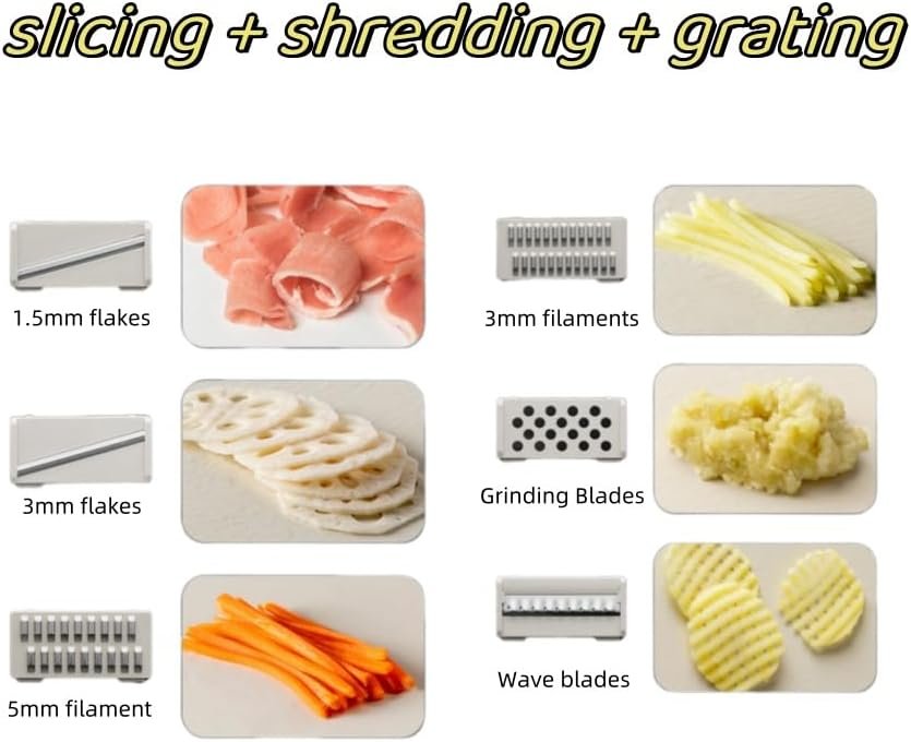 XNJHCH Mandoline slicer,Multifunctional Vegetable slicer Cheese Grater,Vegetables chopper total 6 kinds of blades, thickness adjustable, slicing + shredding + grating + potato peeler XNJHCH Mandoline slicer,Multifunctional Vegetable slicer Cheese Grater,Vegetables chopper total 6 kinds of blades, thickness adjustable, slicing + shredding + grating + potato peeler