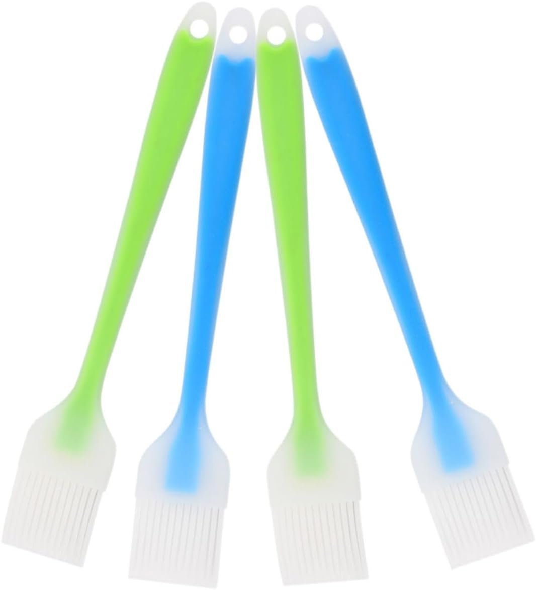 YARNOW 4Pcs Pancakes baking brush grill basting brush tool pastry brush outdoor sauce brush applicator brush barbecue brush oil brush translucent household Barbecue sauce