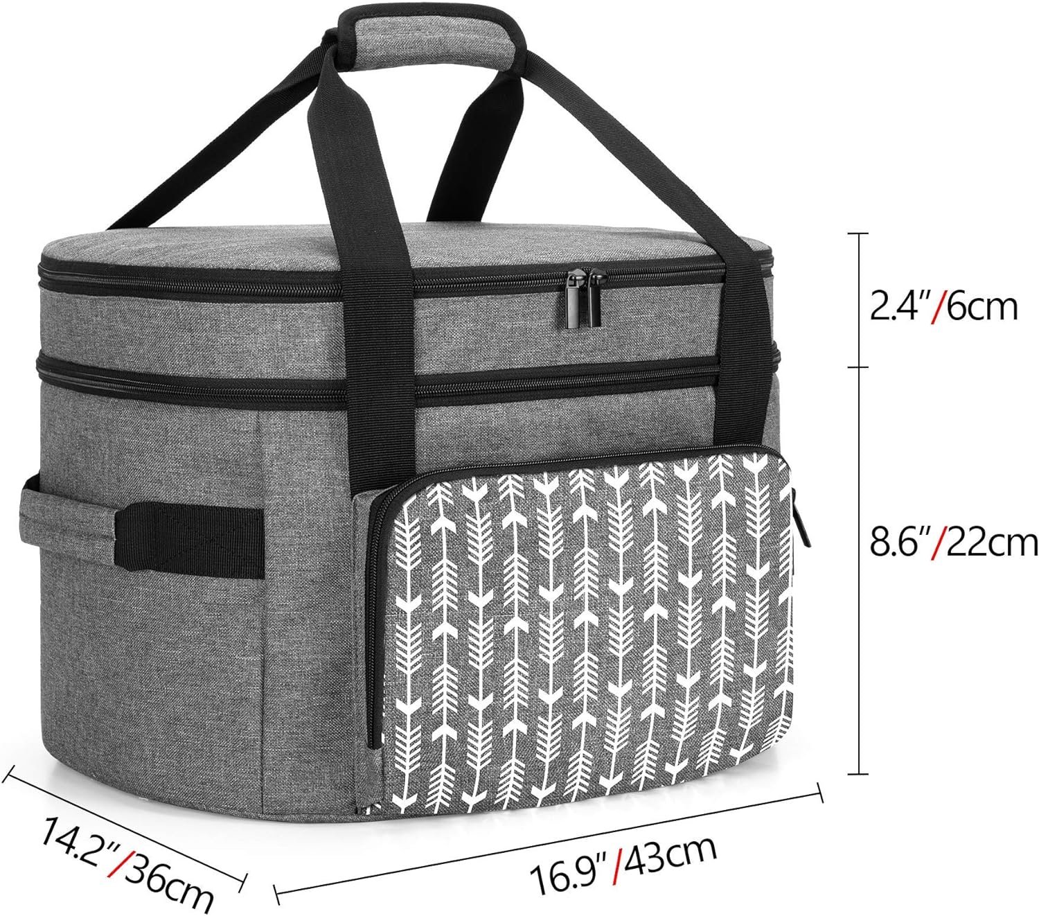 yarwo-slow-cooker-travel-bag-with-bottom-board-compatible-with-crock-pot-and-hamilton-beach-6-8-quart-oval-slow-cooker-d - Cooking Appliance World