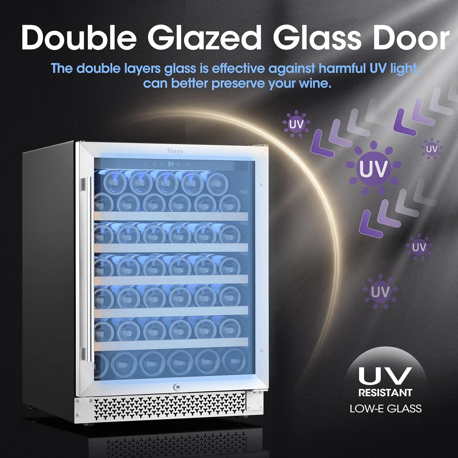 Yeego Beverage Refrigerator, 15 Inch Beverage Fridge, 80 Cans Beer Fridge with Advanced Cooling System(34-54°F), Built-in or Freestanding for Drink Soda Wine Water, Quiet Operation Yeego Beverage Refrigerator, 15 Inch Beverage Fridge, 80 Cans Beer Fridge with Advanced Cooling System(34-54°F), Built-in or Freestanding for Drink Soda Wine Water, Quiet Operation