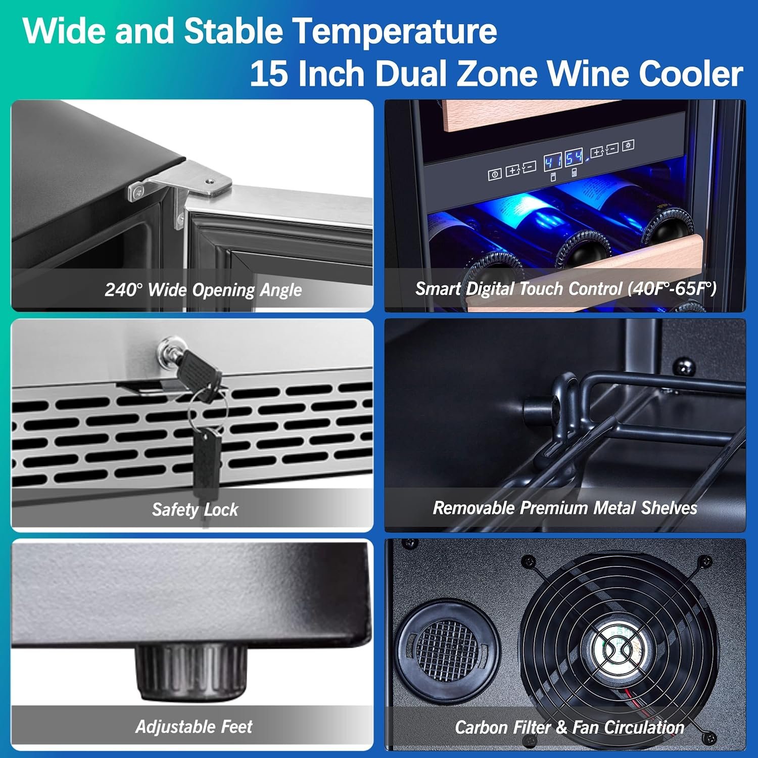 yeego-beverage-refrigerator-15-inch-beverage-fridge-80-cans-beer-fridge-with-advanced-cooling-system34-54f-built-in-or-f - Cooking Appliance World