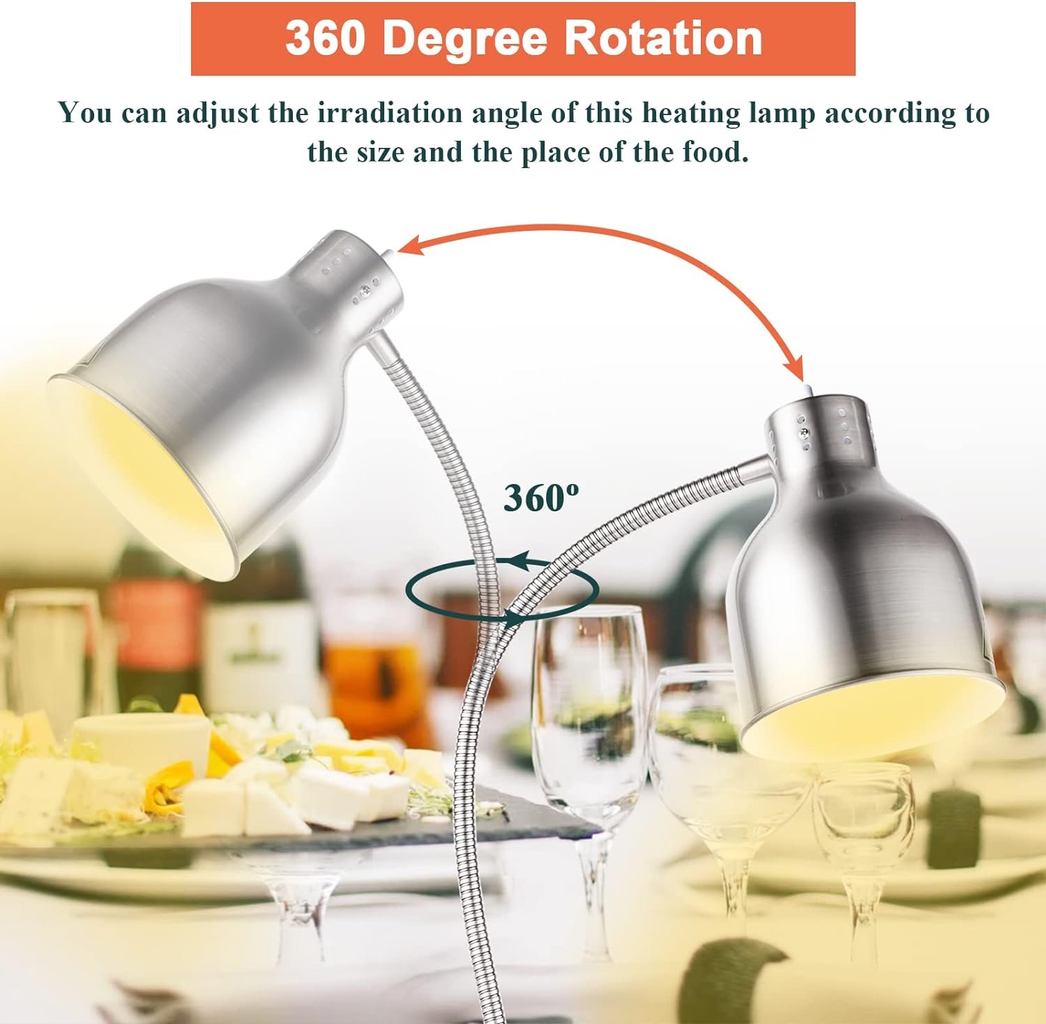 YMJOINMX Food Heat Lamp Commercial Food Warmer Lamp Food Service Restaurant Retractable Heat Lamp Heating Lamp for Food Warming Restaurant Buffet Home Use Warmer YMJOINMX Food Heat Lamp Commercial Food Warmer Lamp Food Service Restaurant Retractable Heat Lamp Heating Lamp for Food Warming Restaurant Buffet Home Use Warmer