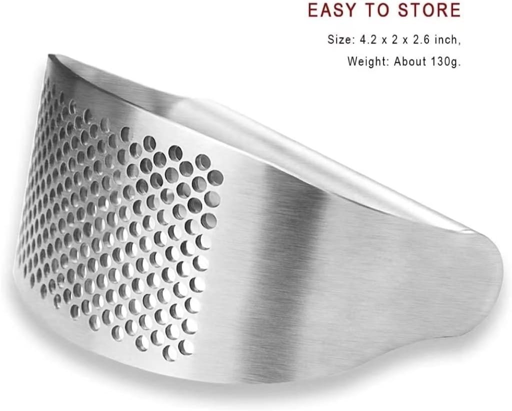 Zenturie Garlic Press Rocker Stainless Steel Garlic Crusher Mincer Silver