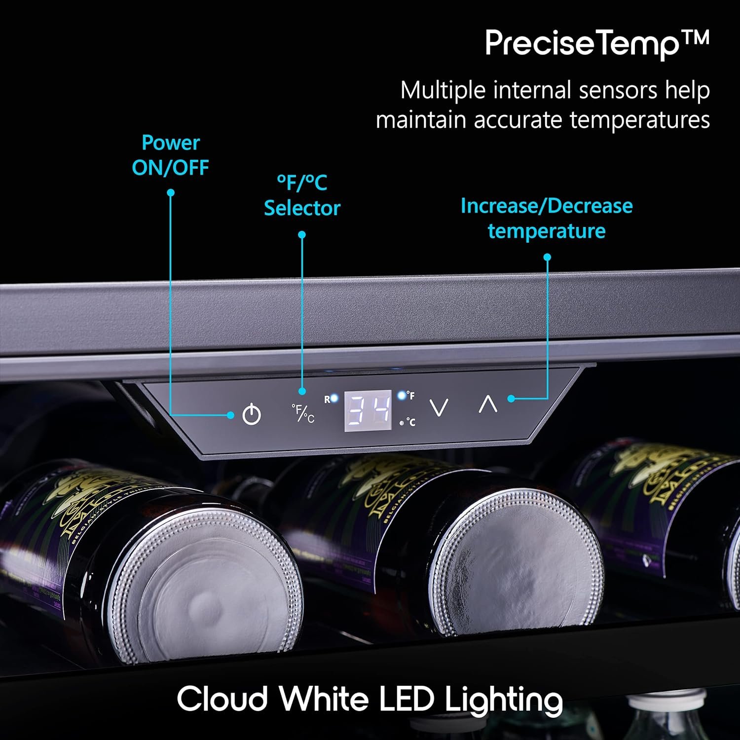 Zephyr Presrv Series 24 Inch Stainless Steel Freestanding or Built In Beverage Center 13 bottles, 84 12 oz cans (Single Zone Beverage Cooler - Outdoor) Zephyr Presrv Series 24 Inch Stainless Steel Freestanding or Built In Beverage Center 13 bottles, 84 12 oz cans (Single Zone Beverage Cooler - Outdoor)