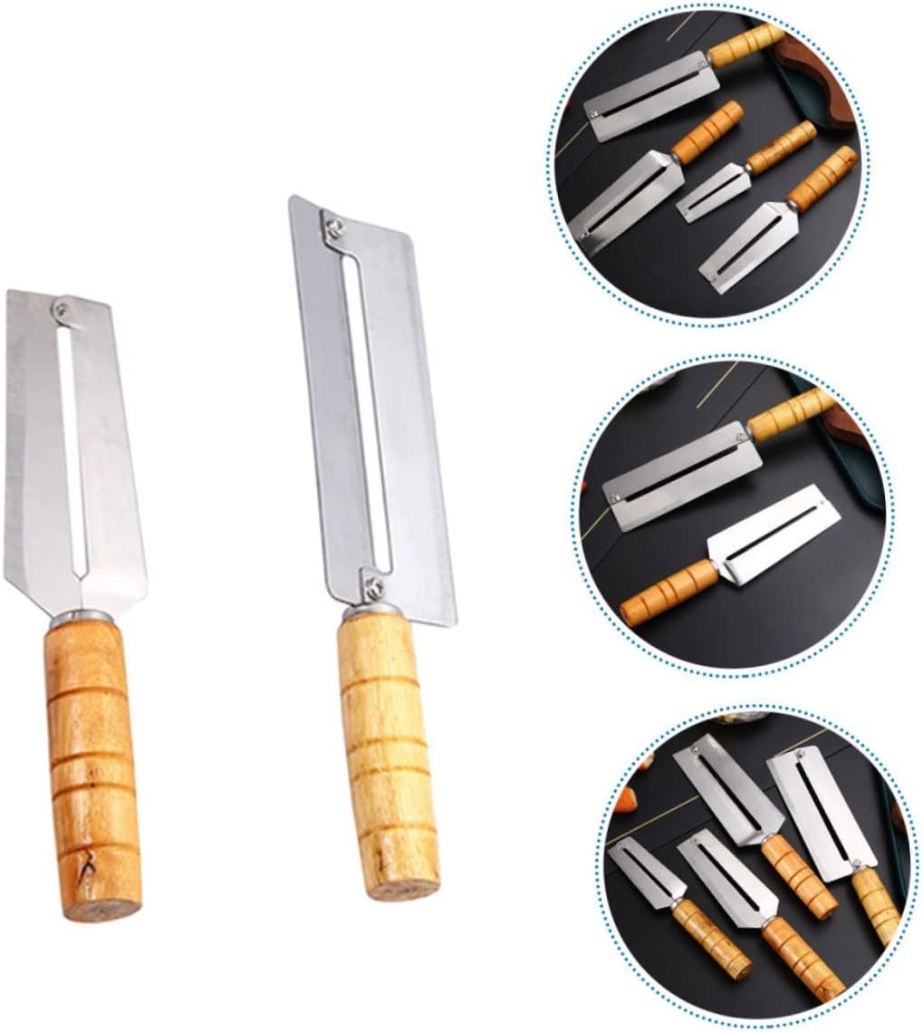 Zerodeko 2pcs Paring Peeler Carrot Peeler Multipurpose Tool Manual Peeler Stainless Steel Peeler Potato Peeler Tool Nonstick Peeler Tool Multitools Wooden Fruit Non Stick