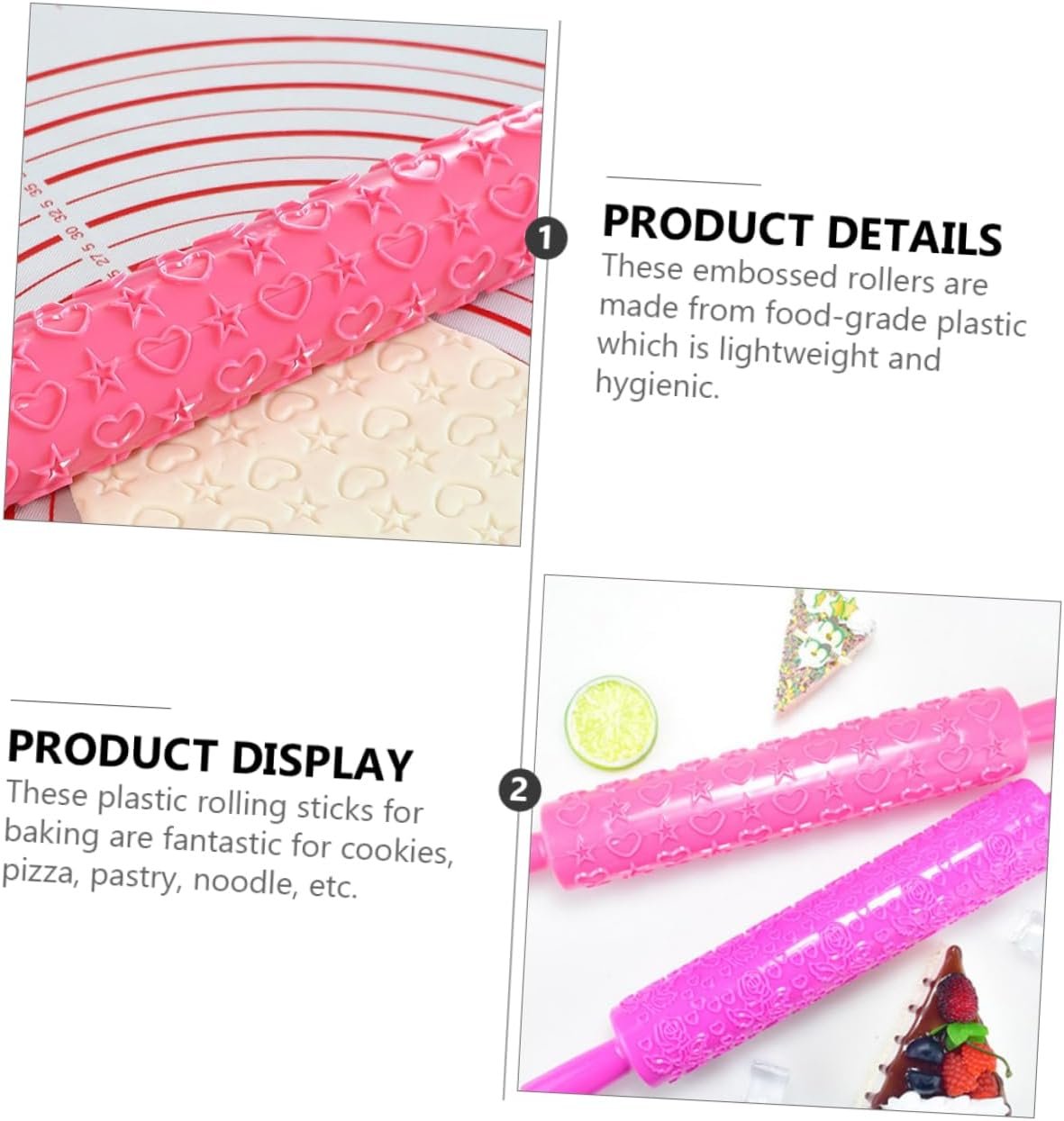 Zerodeko 6 Pcs Love Rolling Pin Bake Cookies Embossing Tool Kitchen Roller Pastry Roller Stick Cookies Dough Rolling Pin Bakery Clay Rolling Pin Roller Pin Plastic Embossed Embossing Roller Zerodeko 6 Pcs Love Rolling Pin Bake Cookies Embossing Tool Kitchen Roller Pastry Roller Stick Cookies Dough Rolling Pin Bakery Clay Rolling Pin Roller Pin Plastic Embossed Embossing Roller