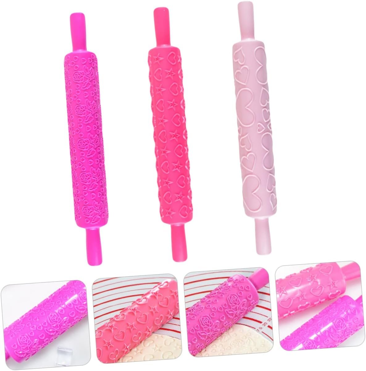 Zerodeko 6 Pcs Love Rolling Pin Bake Cookies Embossing Tool Kitchen Roller Pastry Roller Stick Cookies Dough Rolling Pin Bakery Clay Rolling Pin Roller Pin Plastic Embossed Embossing Roller Zerodeko 6 Pcs Love Rolling Pin Bake Cookies Embossing Tool Kitchen Roller Pastry Roller Stick Cookies Dough Rolling Pin Bakery Clay Rolling Pin Roller Pin Plastic Embossed Embossing Roller