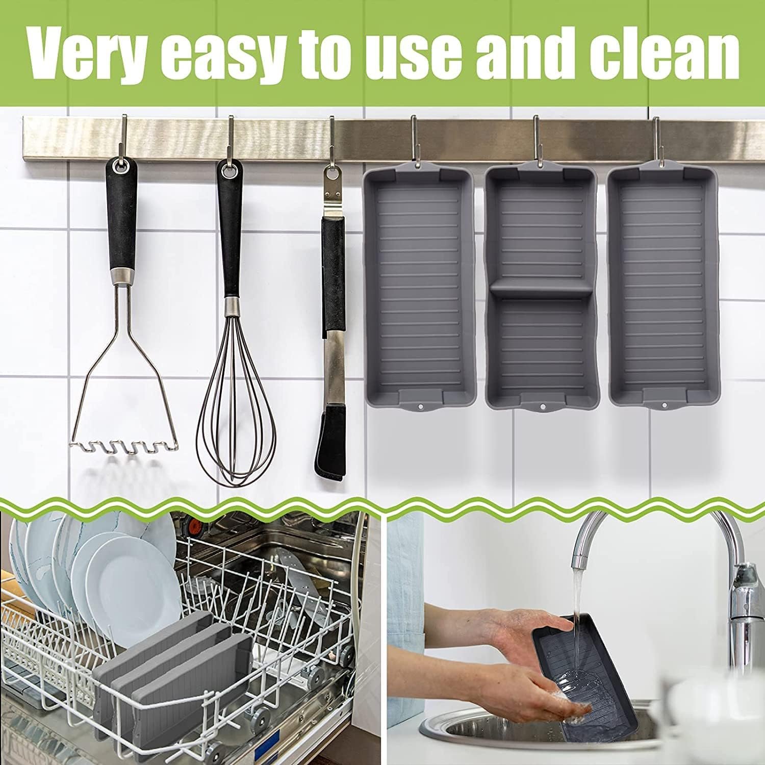 ZIP STANDING Nonstick Bakeware Set, New large size Cake Silicone Sheet Pan, baking pan dividers, Suitable for oven, air fryer to simplify cooking, Safe to use and easy to clean. ZIP STANDING Nonstick Bakeware Set, New large size Cake Silicone Sheet Pan, baking pan dividers, Suitable for oven, air fryer to simplify cooking, Safe to use and easy to clean.