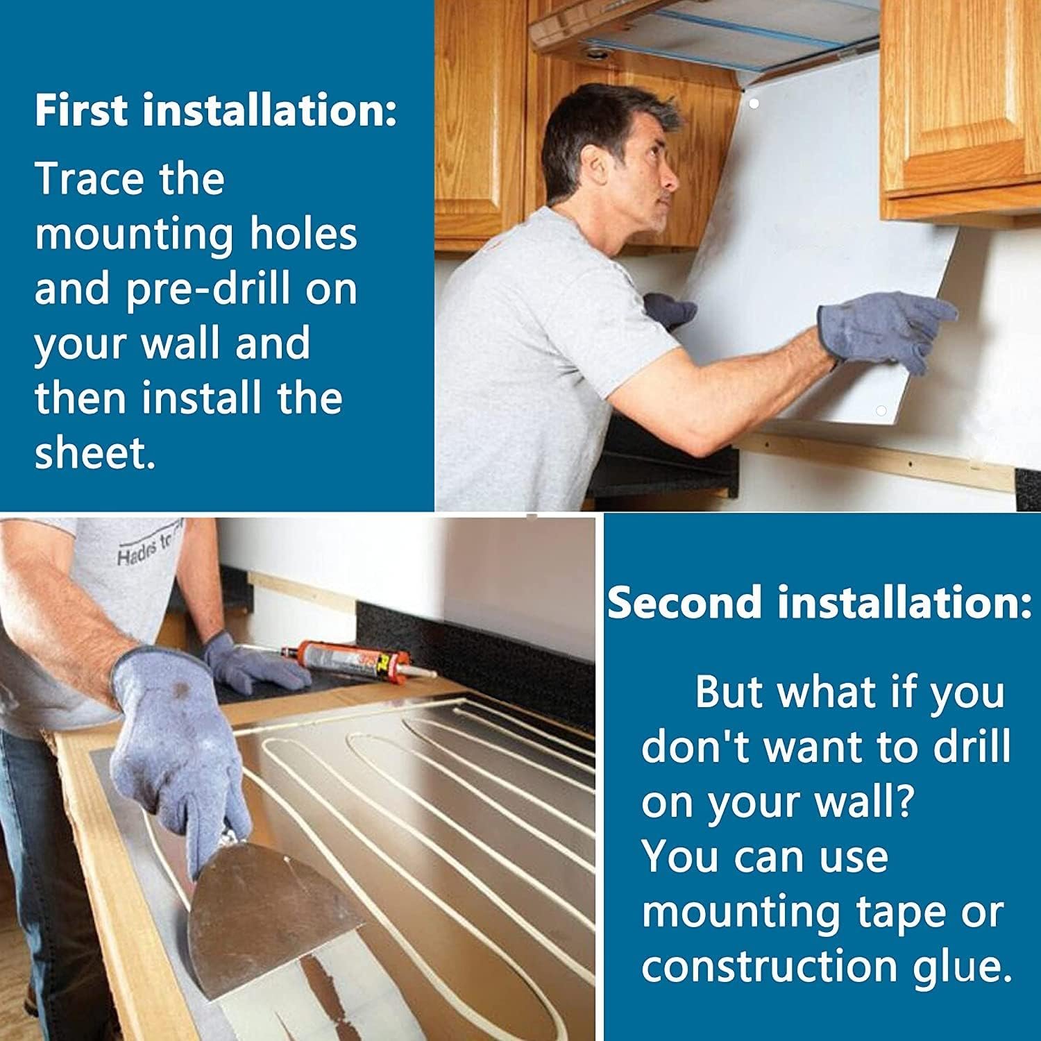 zsttion Stainless Steel Backsplash ，24 x 30Inch Range Hood Wall Shield for Kitchen，Four Pre Drilled Holes for Easy Installation (1)