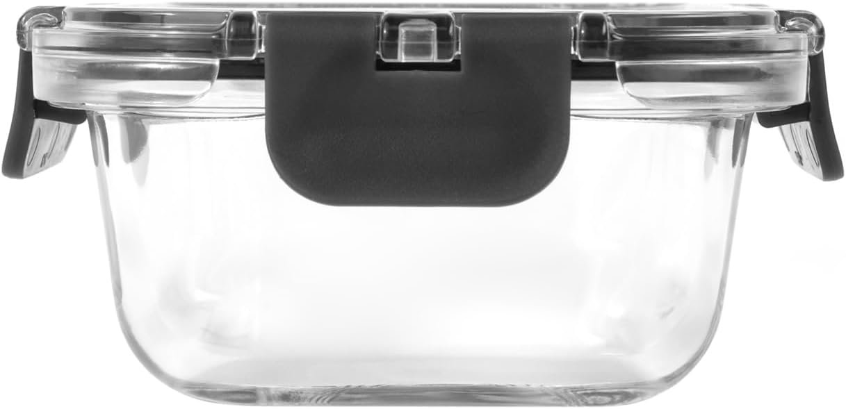 Zyliss E981064 640ml Glass Container, Shatterproof Glass, Airtight Food Storage Box with Sealable Lid, Microwave Safe, BPA Free, Freezer Safe, Fridge Storage, Food Container, 18cm x 14cm x 6cm Zyliss E981064 640ml Glass Container, Shatterproof Glass, Airtight Food Storage Box with Sealable Lid, Microwave Safe, BPA Free, Freezer Safe, Fridge Storage, Food Container, 18cm x 14cm x 6cm