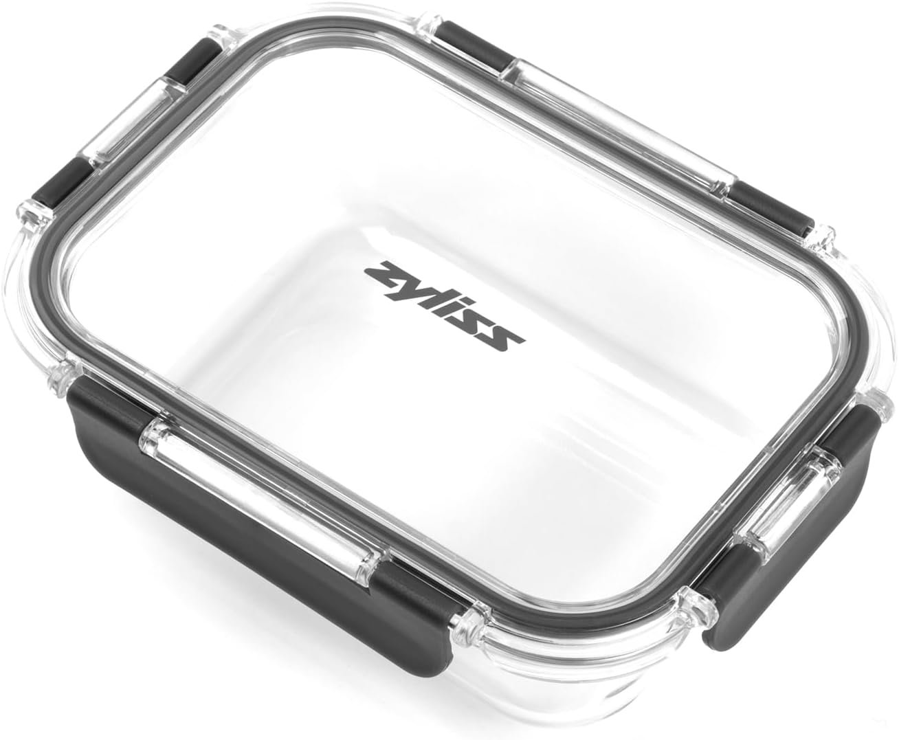 Zyliss E981064 640ml Glass Container, Shatterproof Glass, Airtight Food Storage Box with Sealable Lid, Microwave Safe, BPA Free, Freezer Safe, Fridge Storage, Food Container, 18cm x 14cm x 6cm Zyliss E981064 640ml Glass Container, Shatterproof Glass, Airtight Food Storage Box with Sealable Lid, Microwave Safe, BPA Free, Freezer Safe, Fridge Storage, Food Container, 18cm x 14cm x 6cm